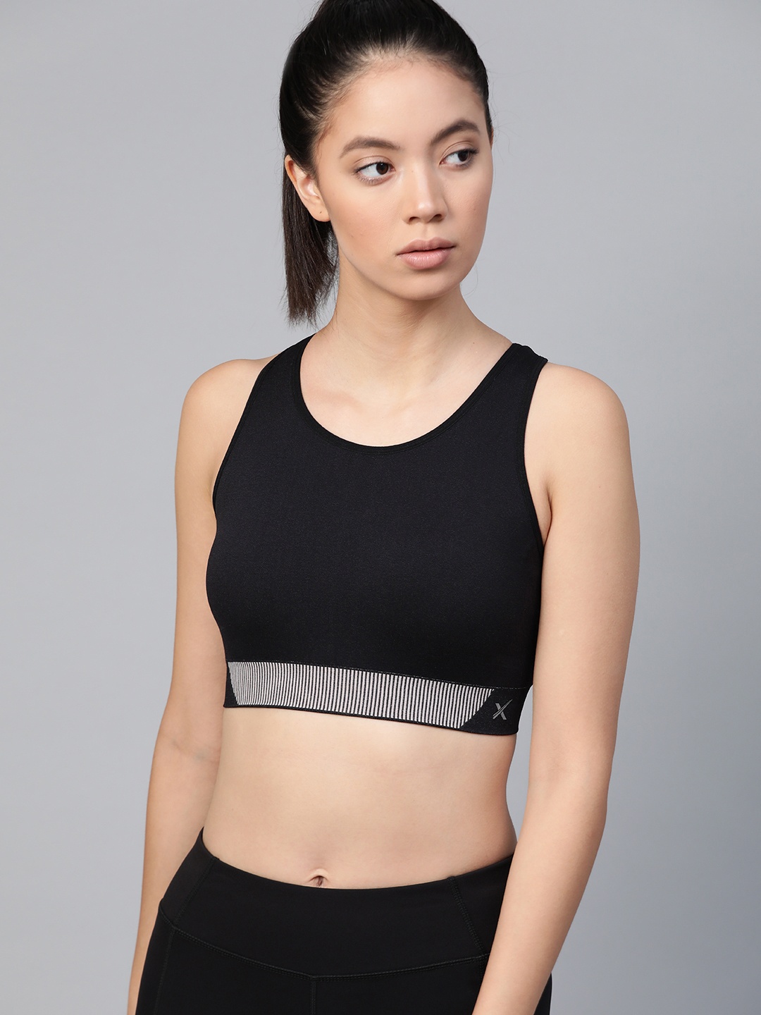 HRX by Hrithik Roshan Jet Black Soild Medium Support Seamless Rapid-Dry Yoga Sports Bra
HRX by Hrithik Roshan Jet Black Soild Medium Support Seamless Rapid-Dry Yoga Sports Bra
