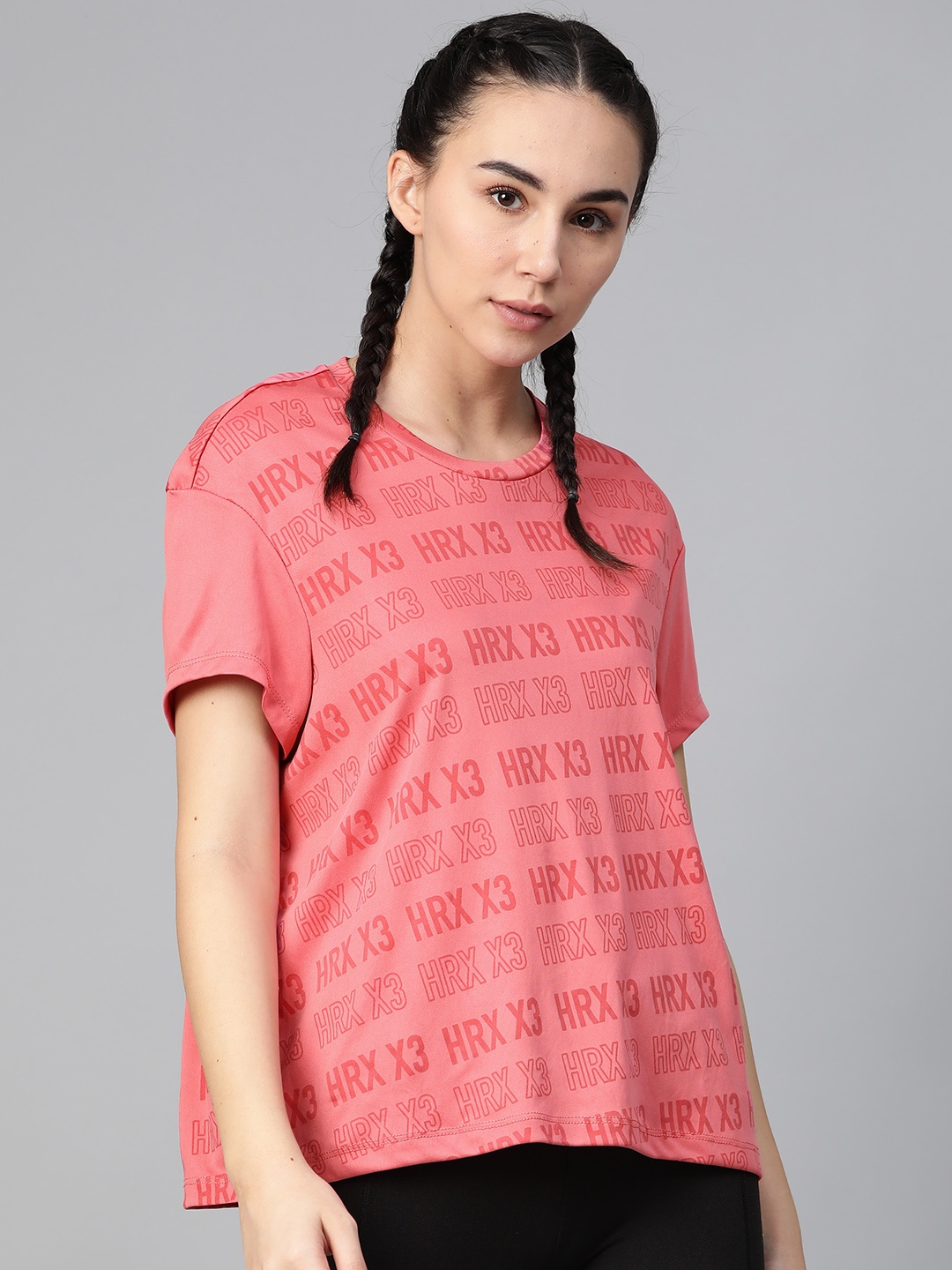 Hrx By Hrithik Roshan Women Desert Rose Printed Rapid-Dry N9 Antimicrobial Technology Training Tshirts, Pink
Hrx By Hrithik Roshan Women Desert Rose Printed Rapid-Dry N9 Antimicrobial Technology Training Tshirts, Pink