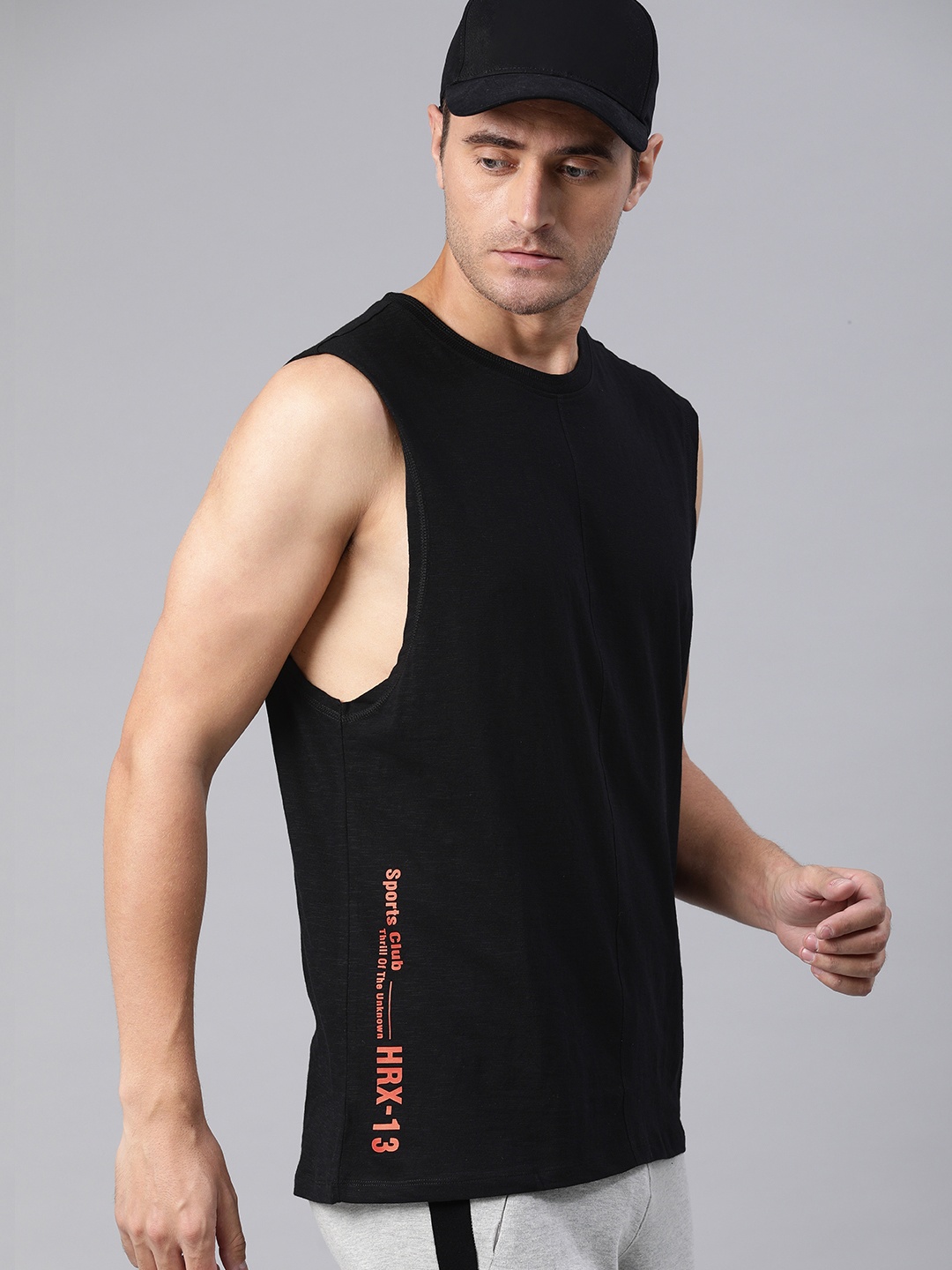 HRX by Hrithik Roshan Men Black Solid Bio-Wash Round Neck Pure Cotton T-shirt with Printed Detail
HRX by Hrithik Roshan Men Black Solid Bio-Wash Round Neck Pure Cotton T-shirt with Printed Detail