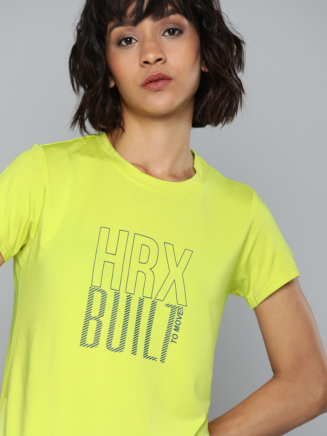 HRX by Hrithik Roshan Women Love bird Solid Rapid-Dry N9 Antimicrobial technology Training Tshirts, Lime green
HRX by Hrithik Roshan Women Love bird Solid Rapid-Dry N9 Antimicrobial technology Training Tshirts, Lime green