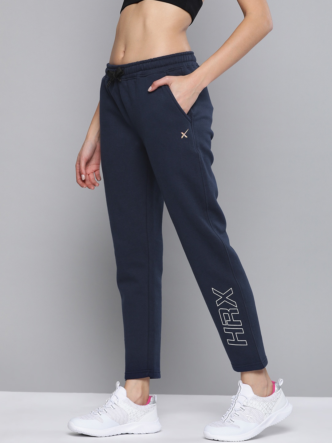 HRX by Hrithik Roshan Women Moonlit Ocean Solid Slim Fit Training Track Pants, Navy blue
HRX by Hrithik Roshan Women Moonlit Ocean Solid Slim Fit Training Track Pants, Navy blue