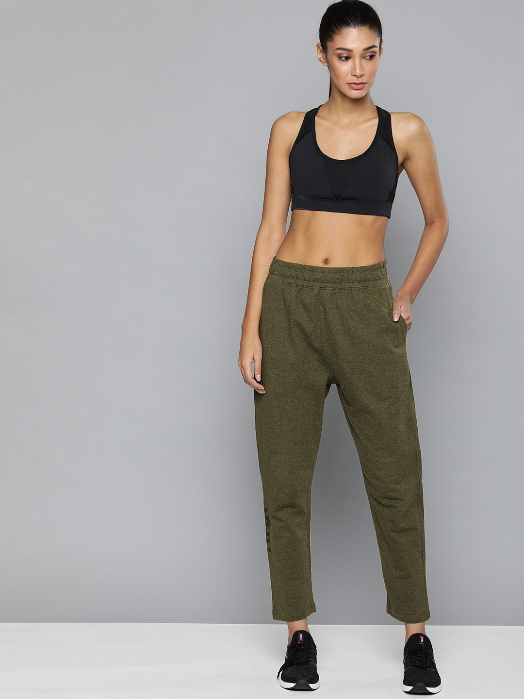 HRX by Hrithik Roshan Women Green Melange Solid Regular Fit Running Trackpants, Olive
HRX by Hrithik Roshan Women Green Melange Solid Regular Fit Running Trackpants, Olive