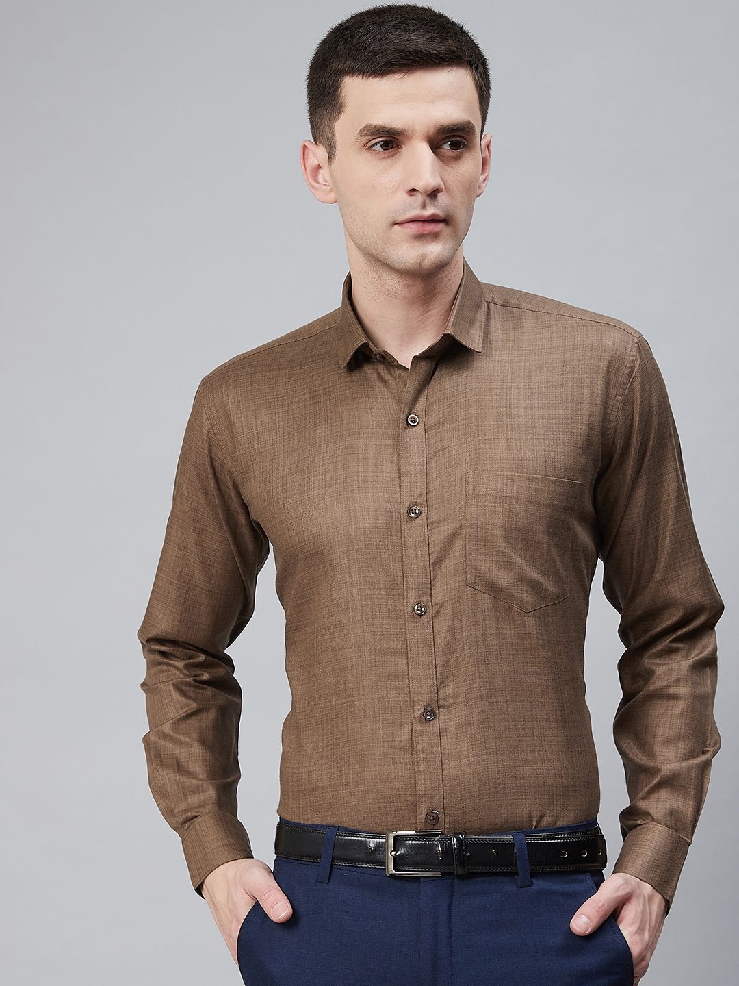 Shaftesbury London Men Brown Enzyme-Washed Eco-Friendly Smart Self Design Formal Shirt
Shaftesbury London Men Brown Enzyme-Washed Eco-Friendly Smart Self Design Formal Shirt
