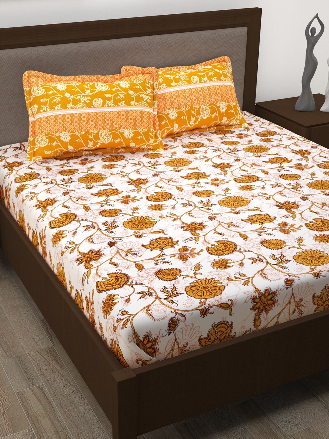 Story@home Musturd Yellow & White 186 TC Pure Cotton Double Bedsheet with 2 Pillow Covers, Mustard
Story@home Musturd Yellow & White 186 TC Pure Cotton Double Bedsheet with 2 Pillow Covers, Mustard