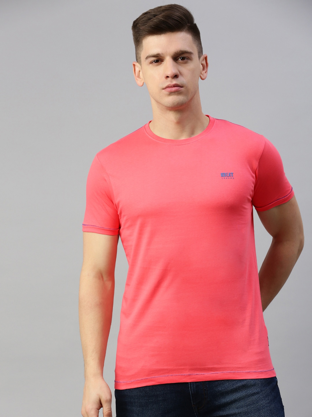 BEAT LONDON by PEPE JEANS Men Coral Pink Solid Slim Fit Round Neck Pure Cotton T-shirt
BEAT LONDON by PEPE JEANS Men Coral Pink Solid Slim Fit Round Neck Pure Cotton T-shirt