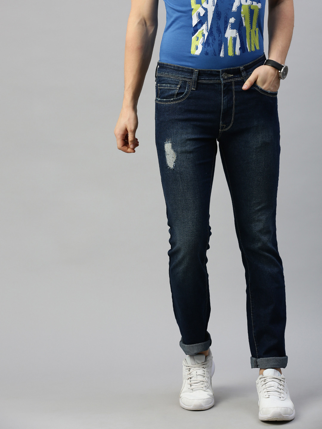 BEAT LONDON by PEPE JEANS Men Blue Adam Vapour Slim Fit Low-Rise Mildly Distressed Jeans
BEAT LONDON by PEPE JEANS Men Blue Adam Vapour Slim Fit Low-Rise Mildly Distressed Jeans