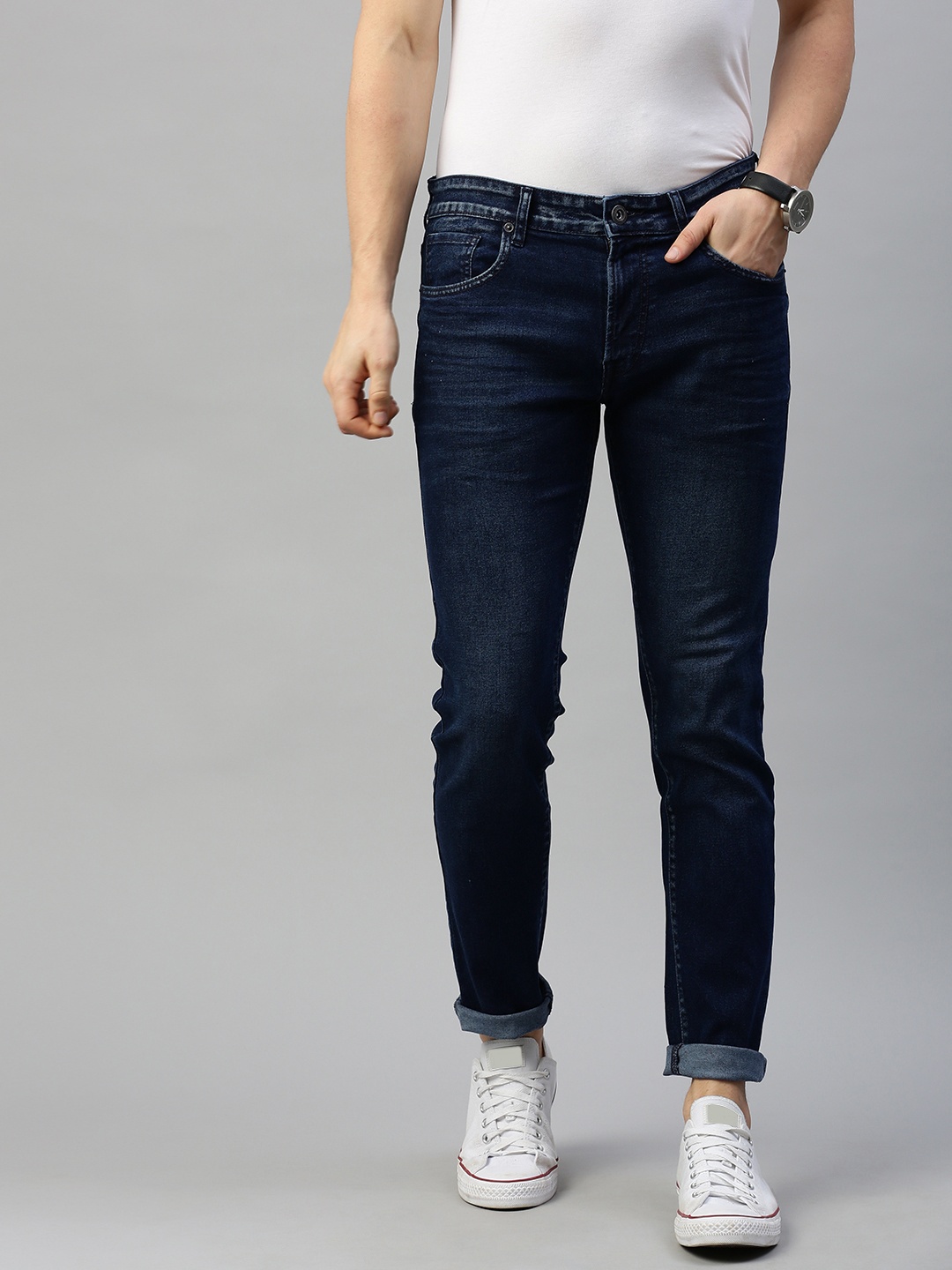 BEAT LONDON by PEPE JEANS Men Blue Moss Tapered Fit Low-Rise Clean Look Stretchable Jeans
BEAT LONDON by PEPE JEANS Men Blue Moss Tapered Fit Low-Rise Clean Look Stretchable Jeans