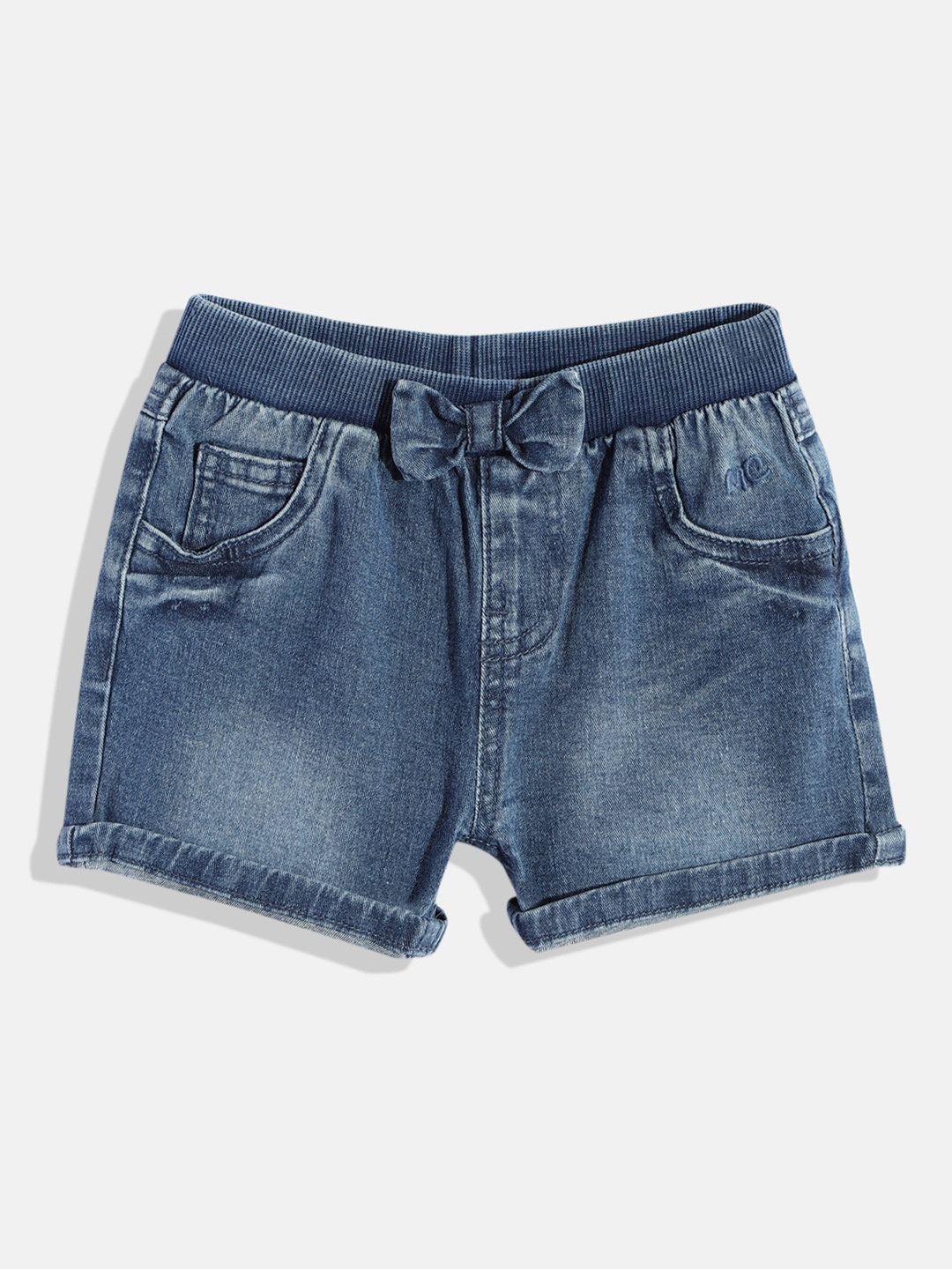mothercare Girls Washed Regular Fit Mid-Rise Stretchable Denim Shorts With Bow Detail, Blue
mothercare Girls Washed Regular Fit Mid-Rise Stretchable Denim Shorts With Bow Detail, Blue
