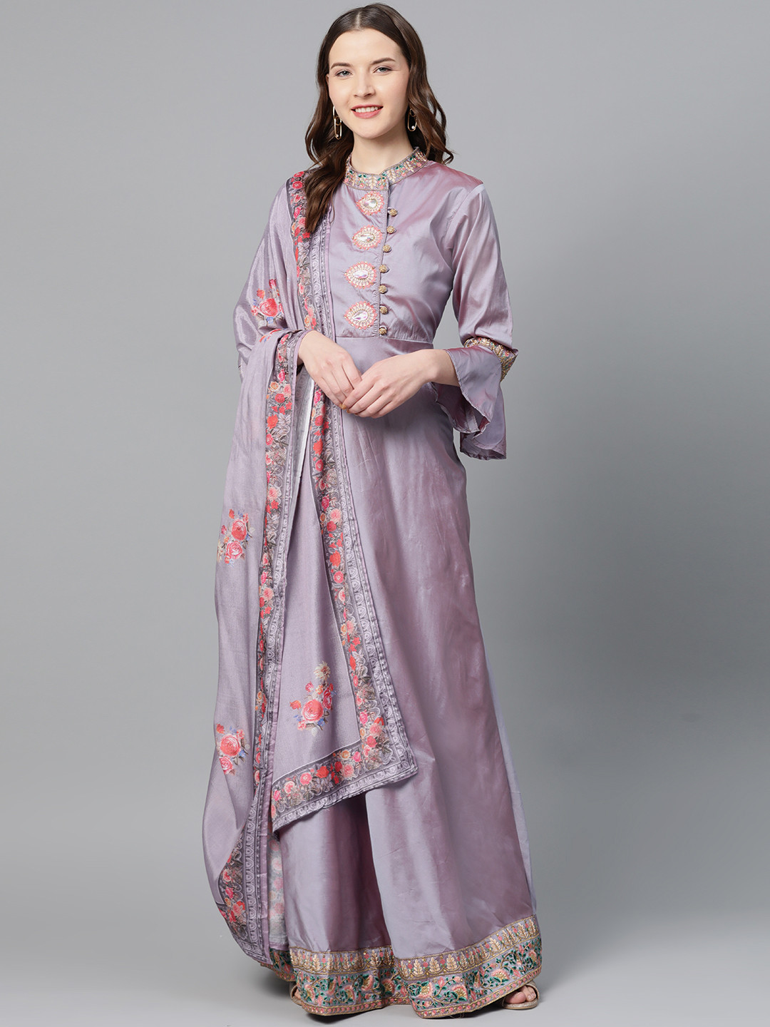 Ishin Women Purple Yoke Design Dual-Tone Kurta with Dupatta & Unstitched Bottom Fabric
Ishin Women Purple Yoke Design Dual-Tone Kurta with Dupatta & Unstitched Bottom Fabric