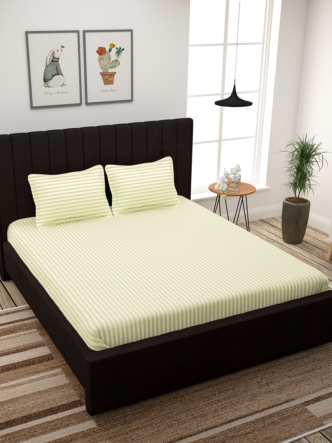 Story@home Beige Self-Striped 300 TC Cotton 1 King Bedsheet with 2 Pillow Covers
Story@home Beige Self-Striped 300 TC Cotton 1 King Bedsheet with 2 Pillow Covers