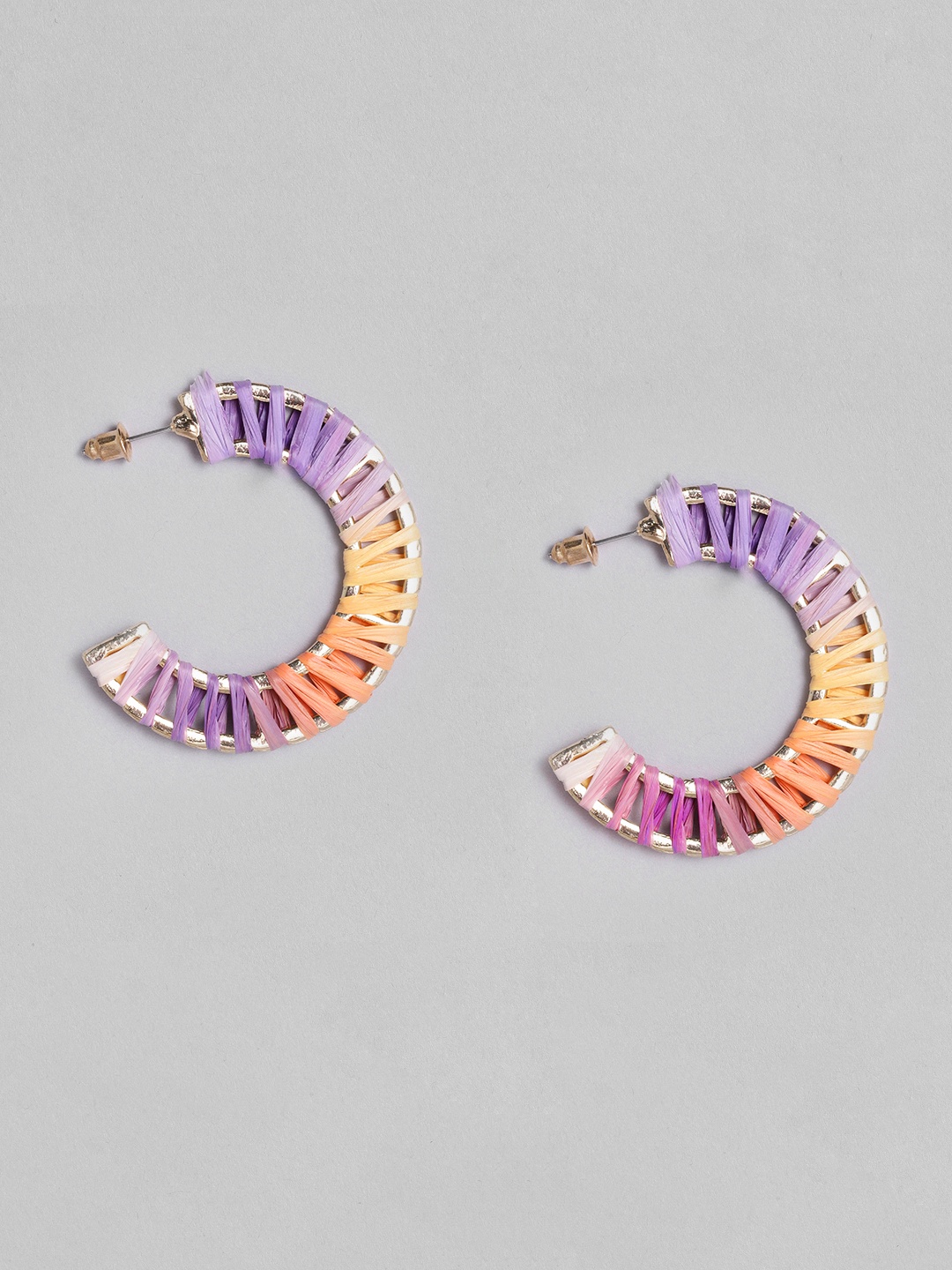 justpeachy Multicoloured Gold-Plated Handcrafted Geometric Half Hoop Earrings, Multi
justpeachy Multicoloured Gold-Plated Handcrafted Geometric Half Hoop Earrings, Multi