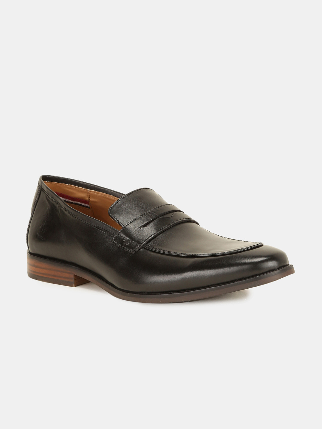 U.S. Polo Assn. Men Black Solid Leather Formal Loafers
U.S. Polo Assn. Men Black Solid Leather Formal Loafers