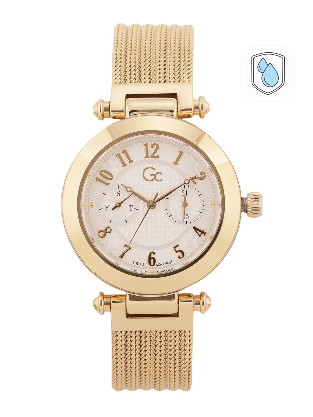 GC Women Textured Dial & Stainless Steel Bracelet Style Strap Analogue Watch Y48003L7MF, White
GC Women Textured Dial & Stainless Steel Bracelet Style Strap Analogue Watch Y48003L7MF, White