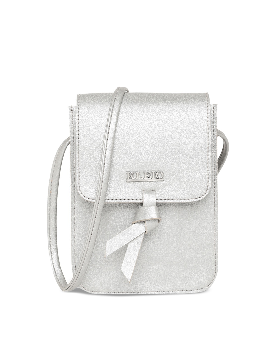 KLEIO Silver-Toned Solid Sling Bag