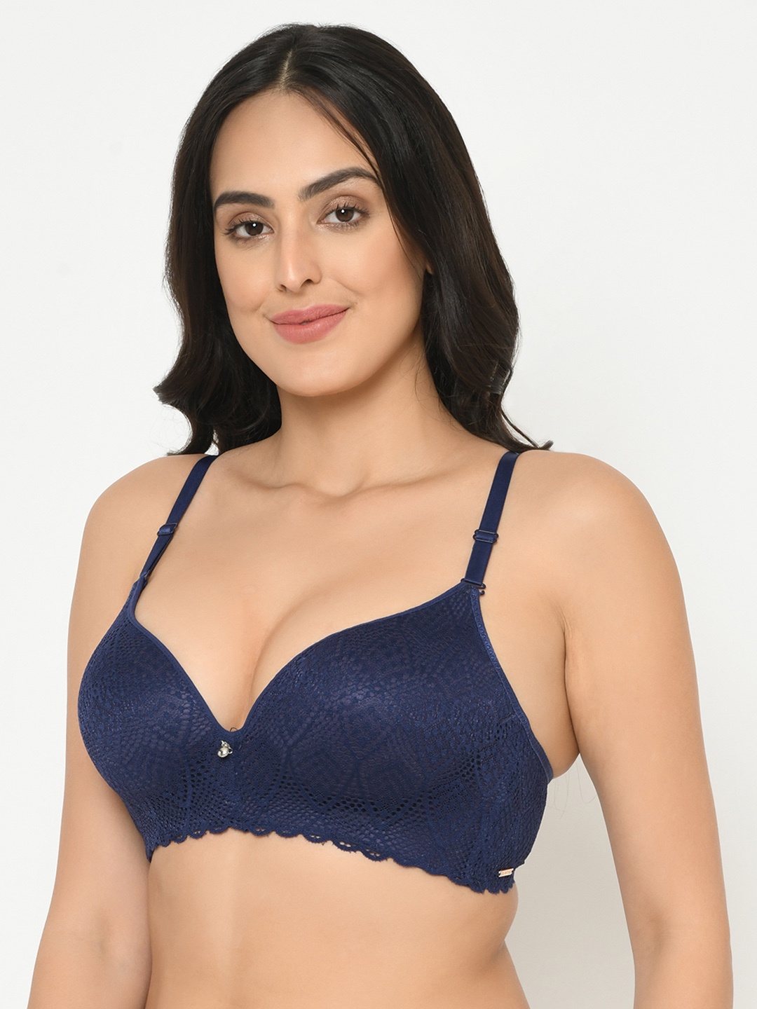 Curvy Love Plus Size Navy Blue Lace Underwired Lightly Padded Plunge Bra CL-1278 BLUE-C20
Curvy Love Plus Size Navy Blue Lace Underwired Lightly Padded Plunge Bra CL-1278 BLUE-C20