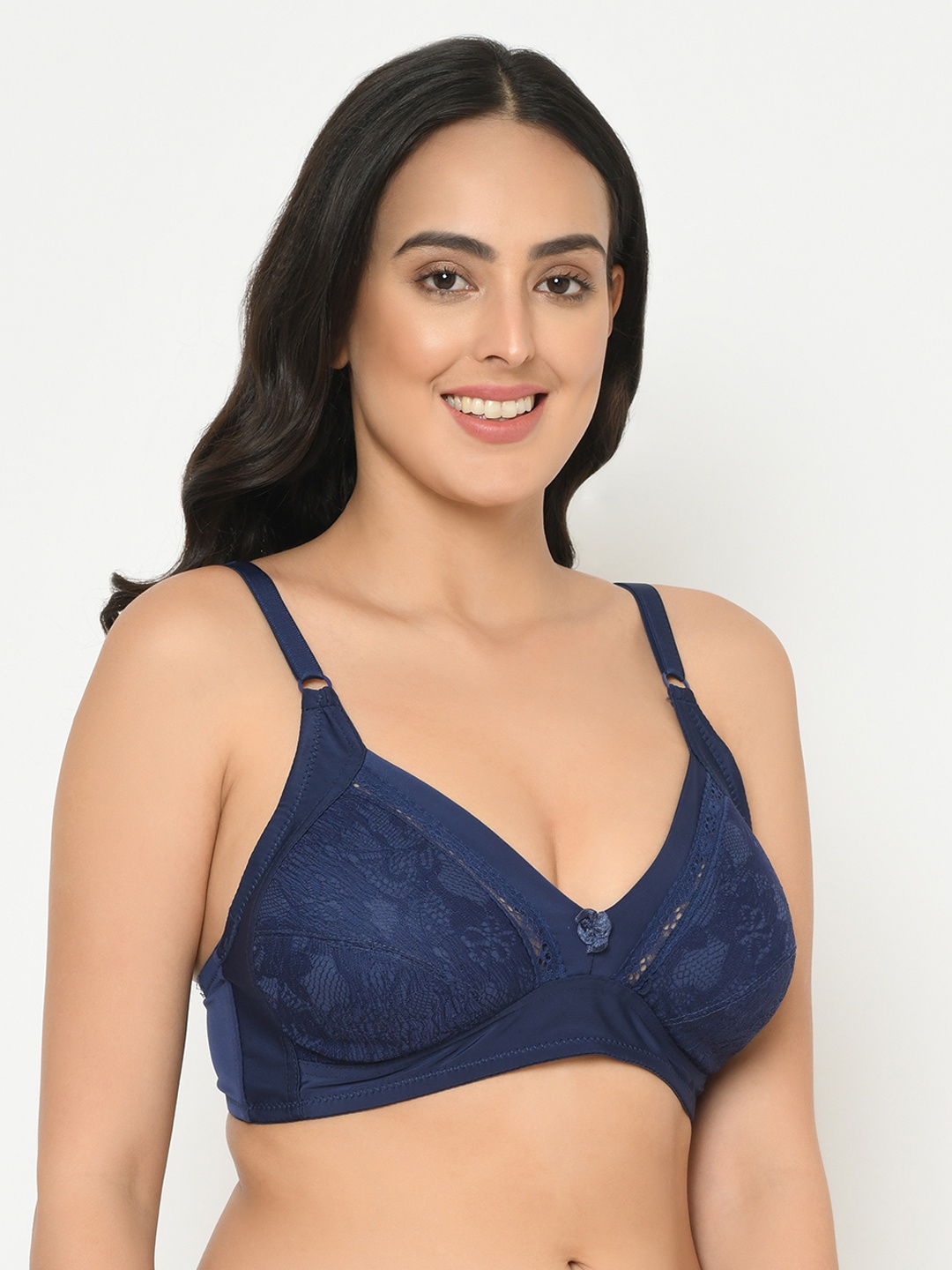 Curvy Love Plus Size Navy Blue Lace Non-Wired Non Padded Rapid Dry Everyday Bra CL-1274
Curvy Love Plus Size Navy Blue Lace Non-Wired Non Padded Rapid Dry Everyday Bra CL-1274
