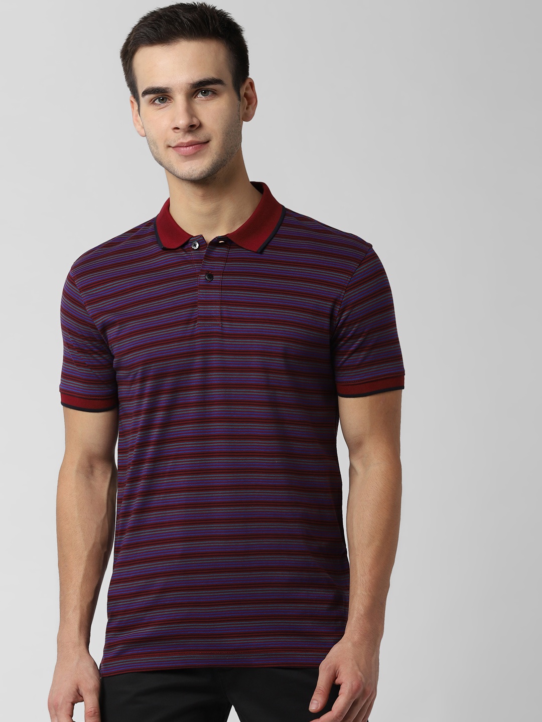 Peter England Casuals Men Multicoloured Striped Polo Collar Pure Cotton T-shirt, Multi
Peter England Casuals Men Multicoloured Striped Polo Collar Pure Cotton T-shirt, Multi