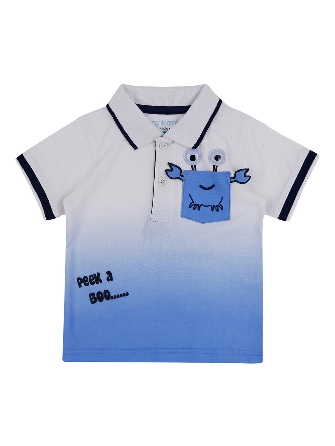 Pantaloons Baby Boys White Ombre Polo Collar Pure Cotton T-shirt
Pantaloons Baby Boys White Ombre Polo Collar Pure Cotton T-shirt