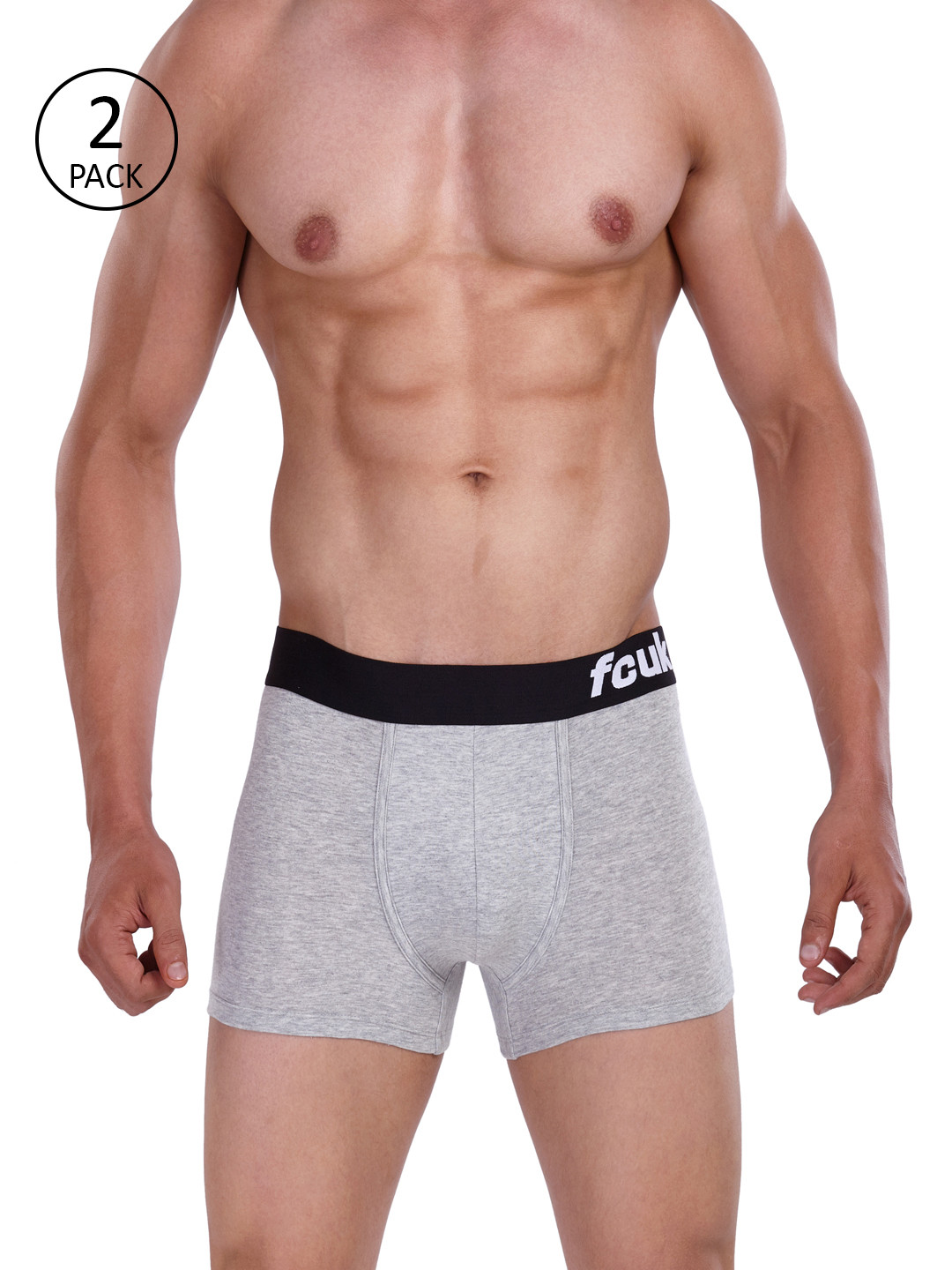 FCUK Men Pack of 2 Grey Melange Solid Rebel Trunks
FCUK Men Pack of 2 Grey Melange Solid Rebel Trunks