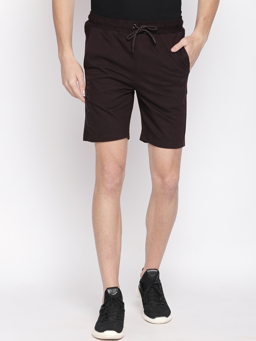 Ajile by Pantaloons Men Brown Solid Slim Fit Sports Shorts