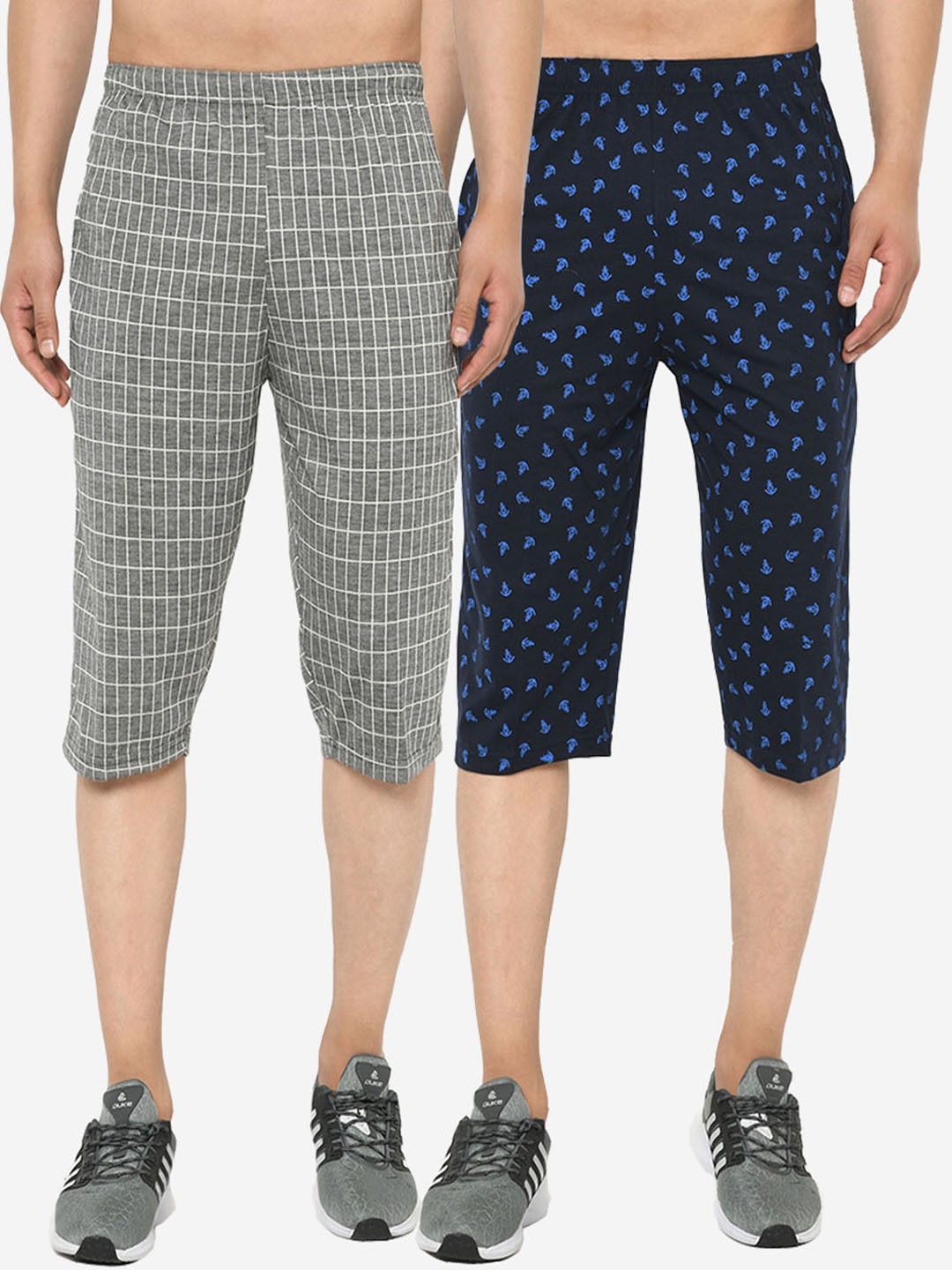 VIMAL JONNEY Men Pack Of 2 Grey & Navy Blue Printed Regular Fit Three-Fourth Shorts, Green
VIMAL JONNEY Men Pack Of 2 Grey & Navy Blue Printed Regular Fit Three-Fourth Shorts, Green