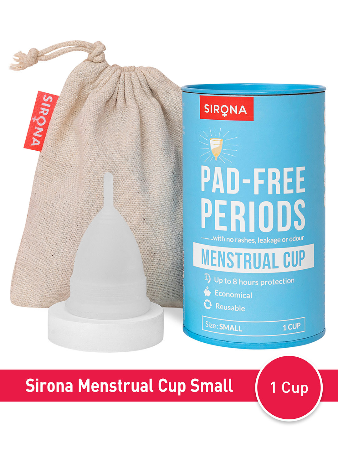Sirona Pro Soft Reusable Menstrual Cup with FDA Approved Medical Grade Silicone - Small, White
Sirona Pro Soft Reusable Menstrual Cup with FDA Approved Medical Grade Silicone - Small, White