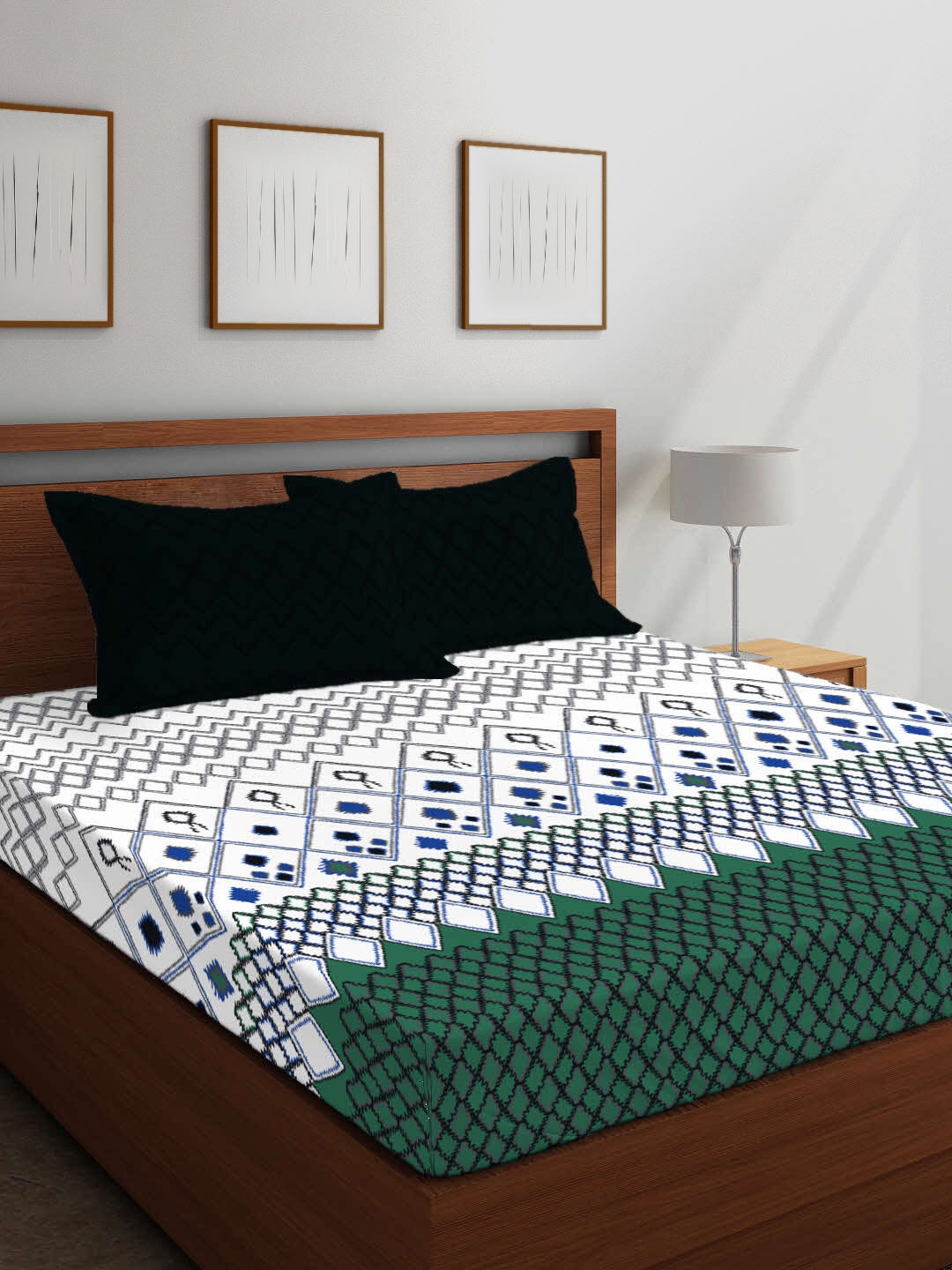 Boutique Living India Green Abstract 210 TC Cotton 1 King Bedsheet with 2 Pillow Covers
Boutique Living India Green Abstract 210 TC Cotton 1 King Bedsheet with 2 Pillow Covers