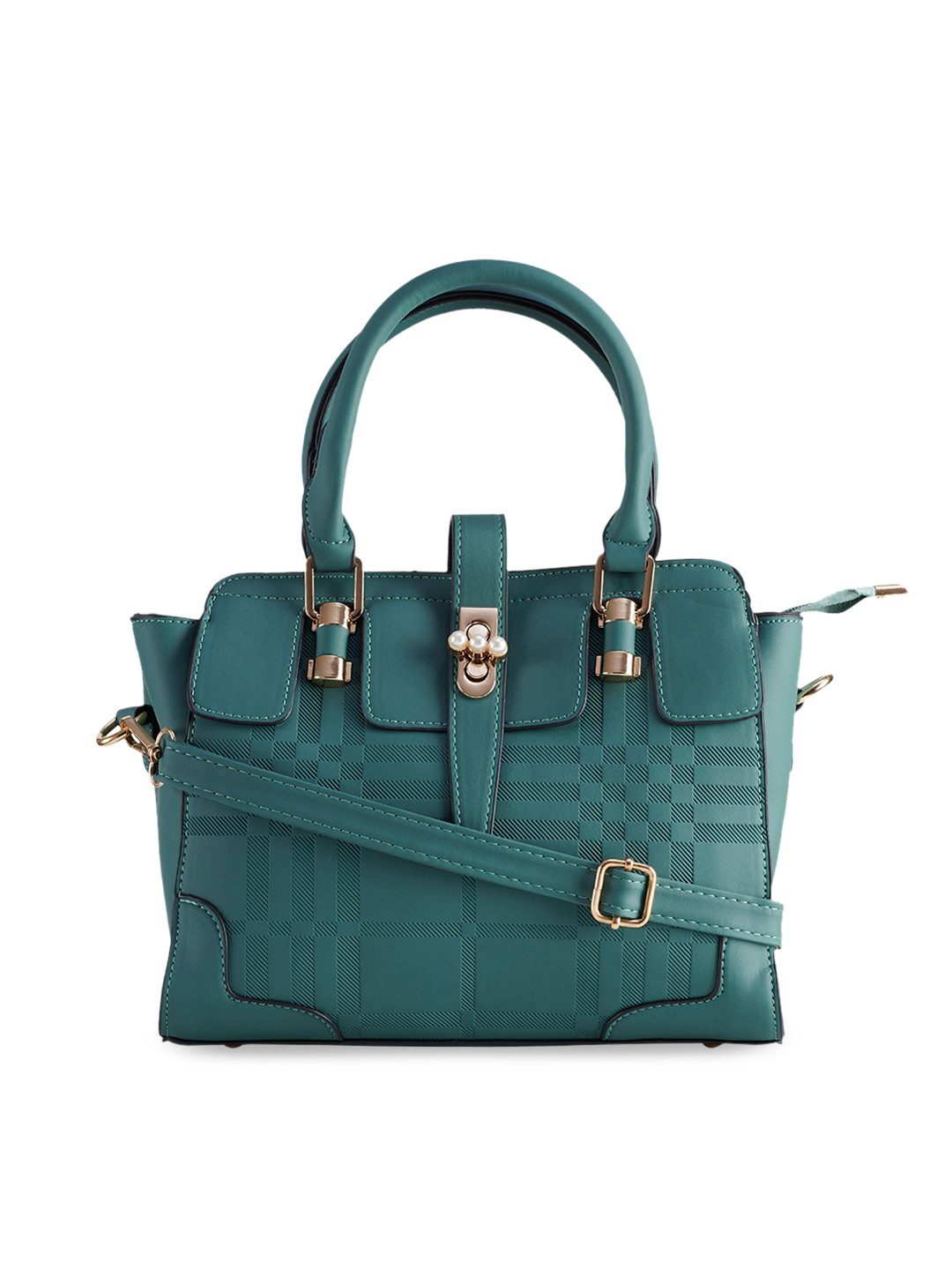 LEGAL BRIBE Green Textured Handheld Bag
LEGAL BRIBE Green Textured Handheld Bag