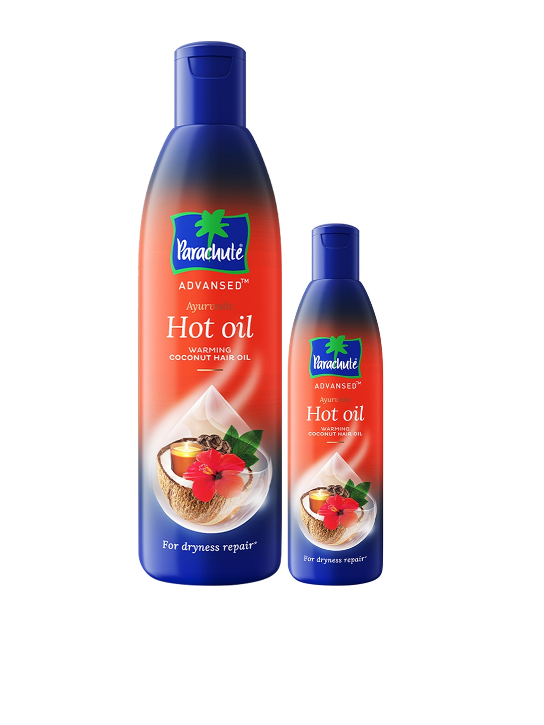 Parachute Set of 2 Advansed Ayurvedic Hot Oil for Dryness Repair - 400 ml & 90 ml, Blue
Parachute Set of 2 Advansed Ayurvedic Hot Oil for Dryness Repair - 400 ml & 90 ml, Blue