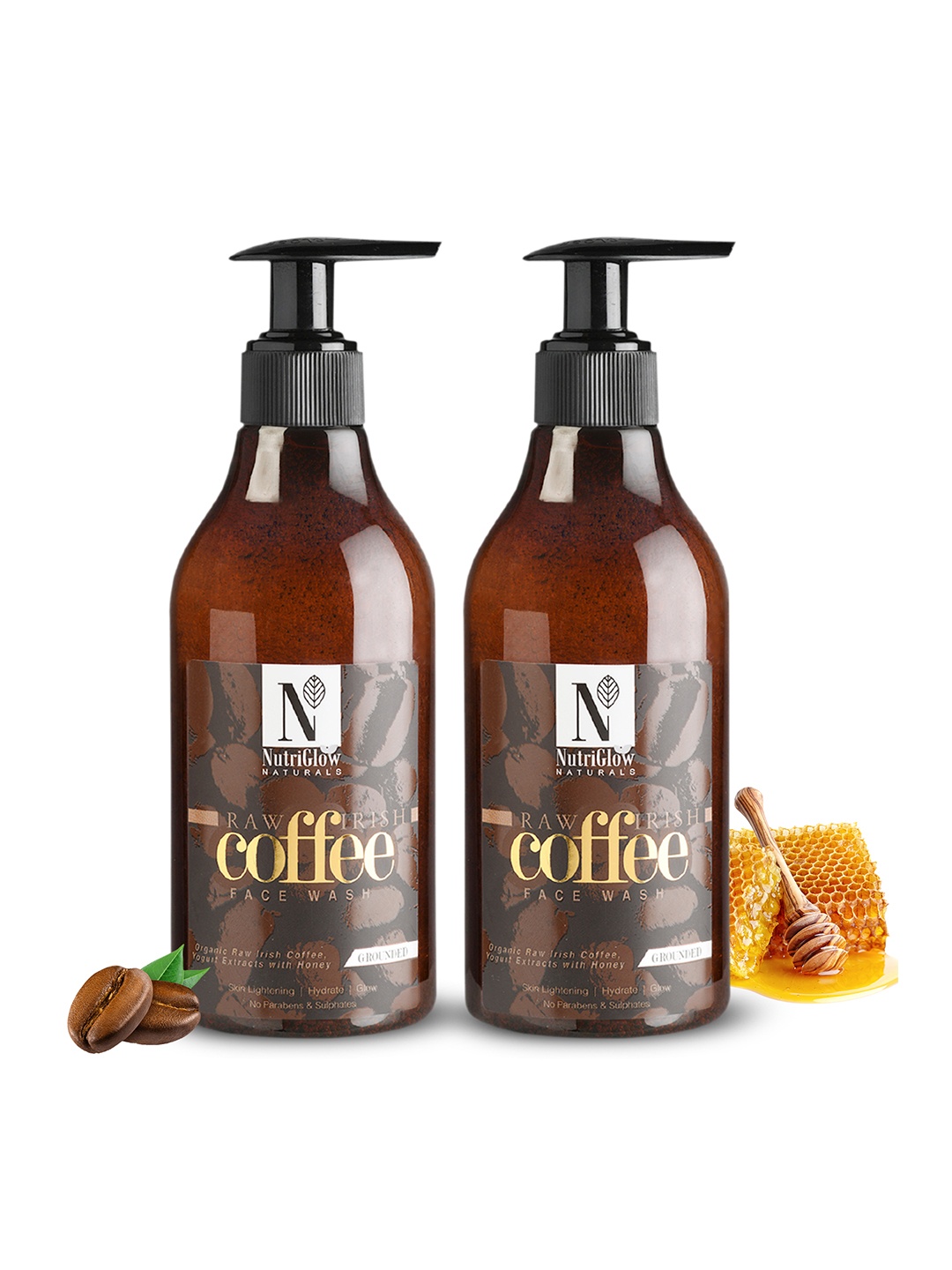 NutriGlow Naturals Unisex Set of 2 Raw Irish Coffee Skin Lightening Face Wash 300ml Each, Coffee brown
NutriGlow Naturals Unisex Set of 2 Raw Irish Coffee Skin Lightening Face Wash 300ml Each, Coffee brown