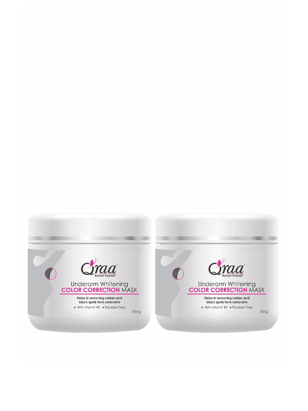 Qraa Set of 2 Underarm Whitening Color Correction Mask For Dark Underarms 250g, White
Qraa Set of 2 Underarm Whitening Color Correction Mask For Dark Underarms 250g, White