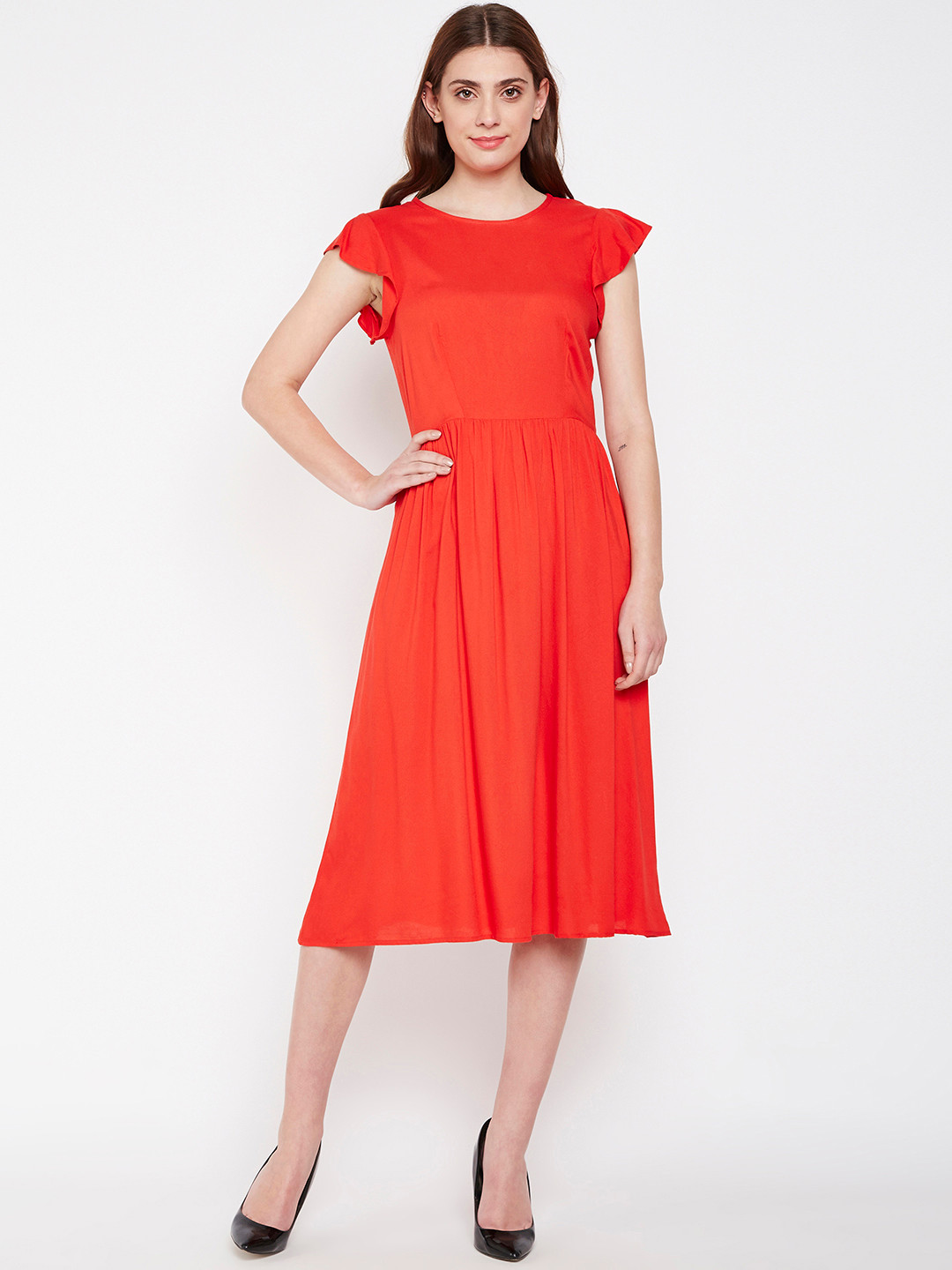 Oxolloxo Women Red Solid Fit and Flare Dress
Oxolloxo Women Red Solid Fit and Flare Dress