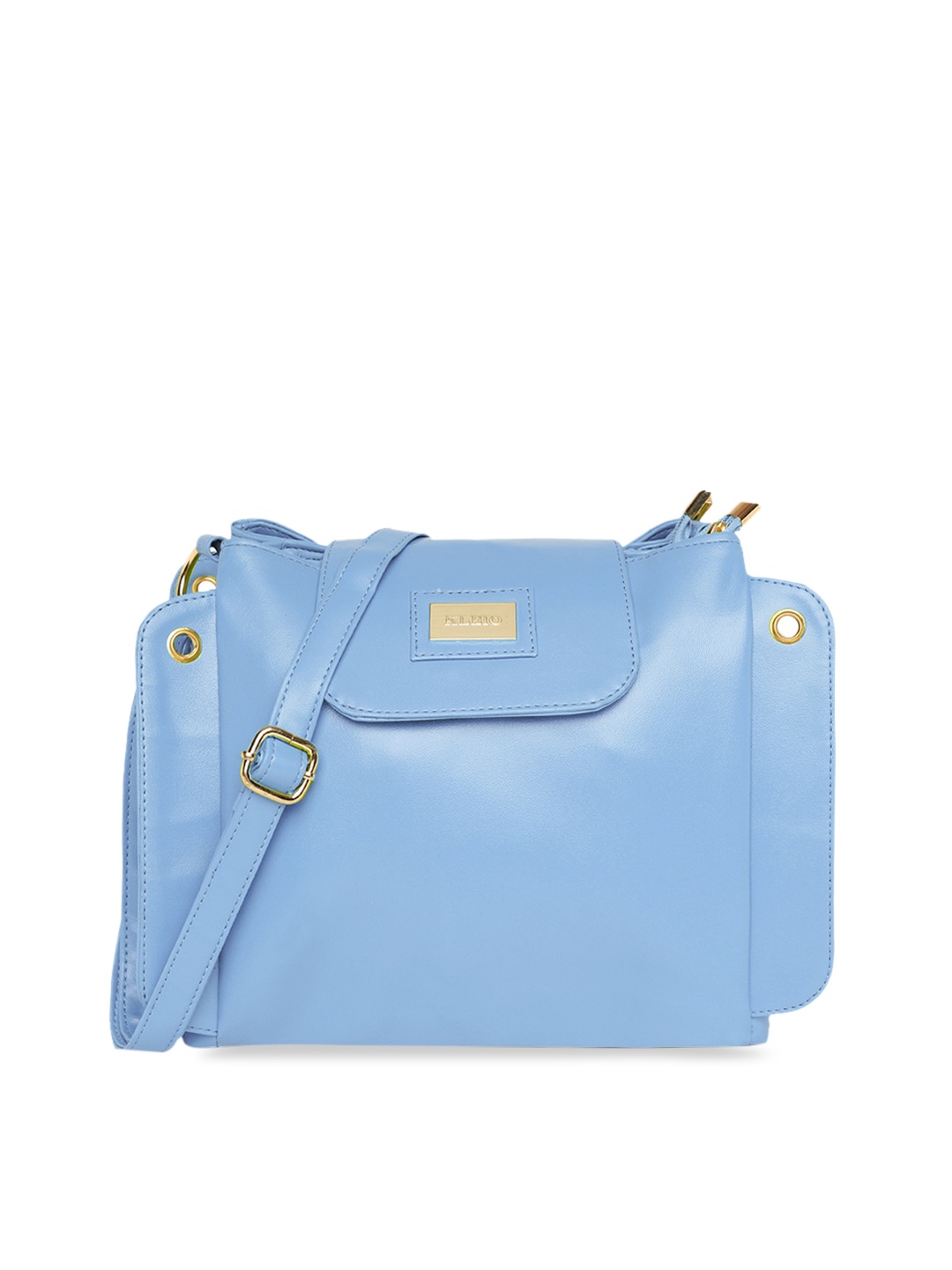 KLEIO Women Turquoise Blue Solid Sling Bag