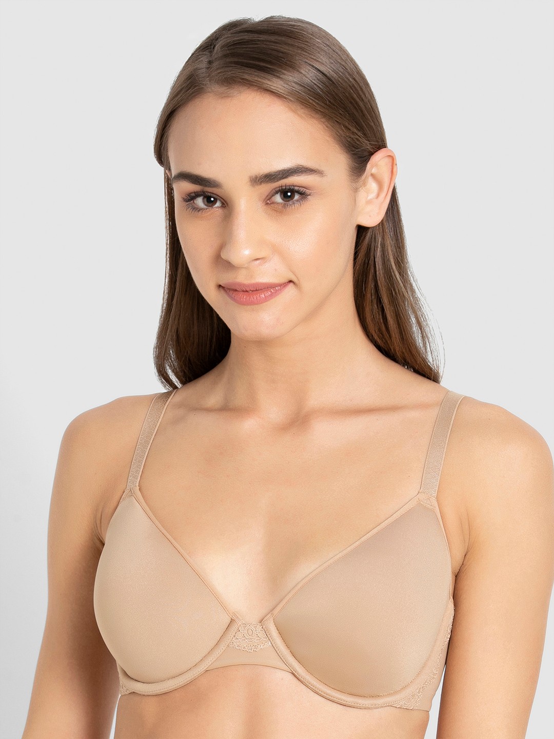 Jockey UnderWired Padded Polyester Full Coverage Tshirt Bra with Adjustable Straps-FE43, Beige
Jockey UnderWired Padded Polyester Full Coverage Tshirt Bra with Adjustable Straps-FE43, Beige