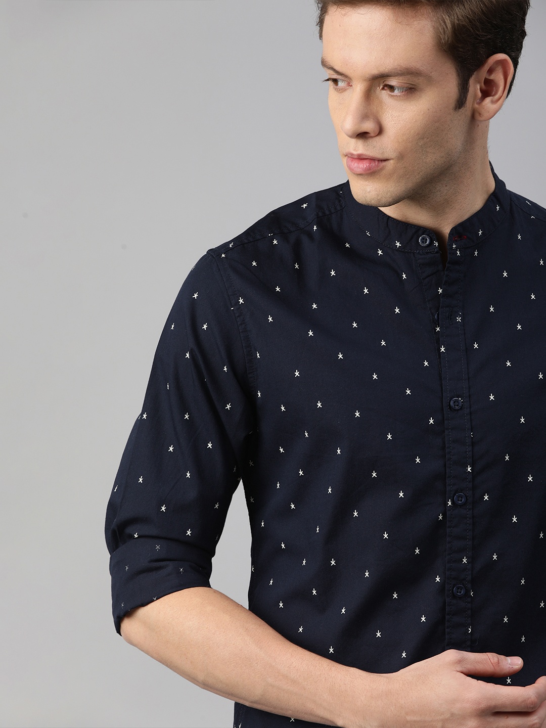 Roadster Men Navy Blue & White Regular Fit Conversational Printed Sustainable Casual Shirt
Roadster Men Navy Blue & White Regular Fit Conversational Printed Sustainable Casual Shirt