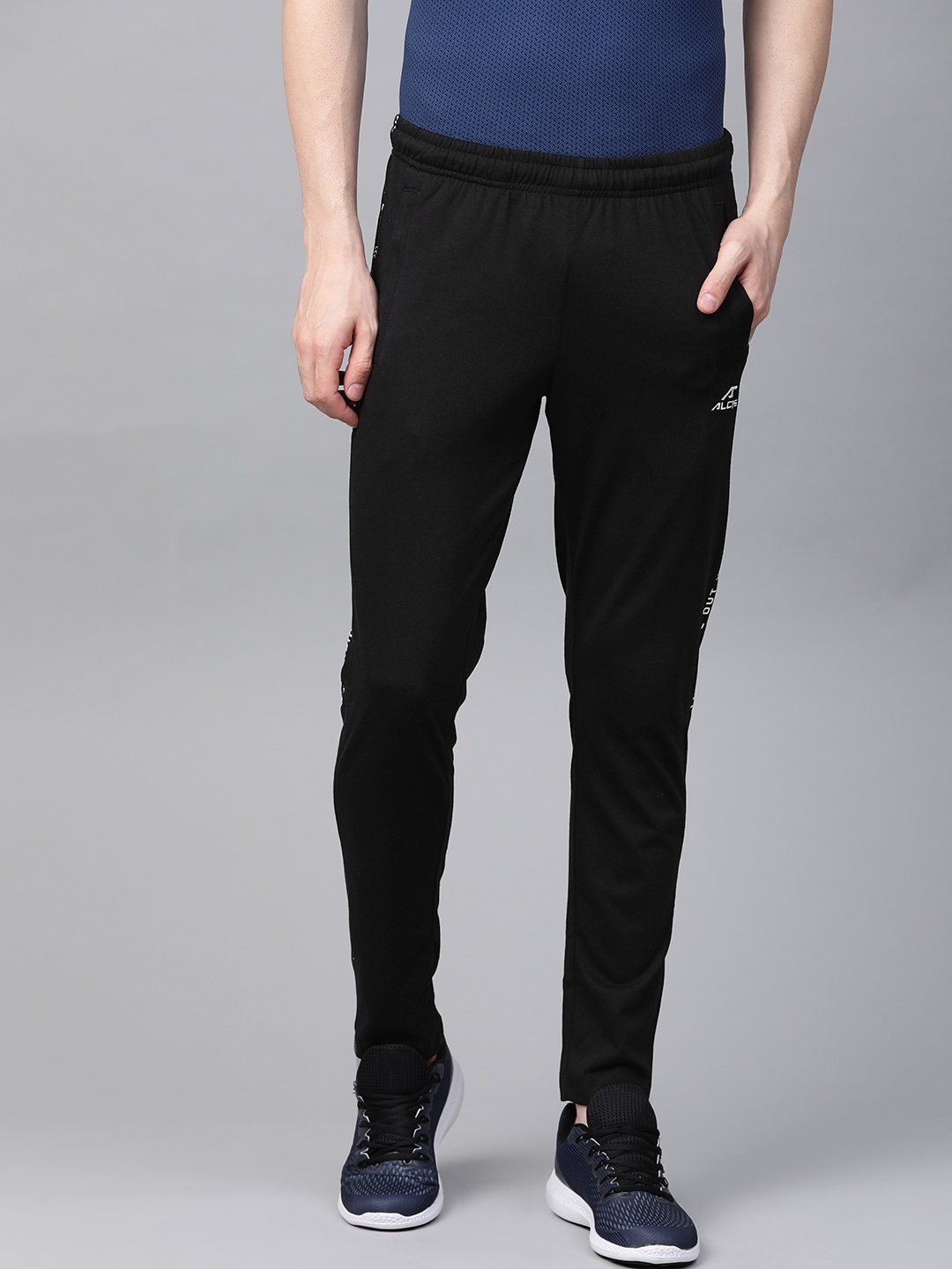 Alcis Men Black Solid Track Pants