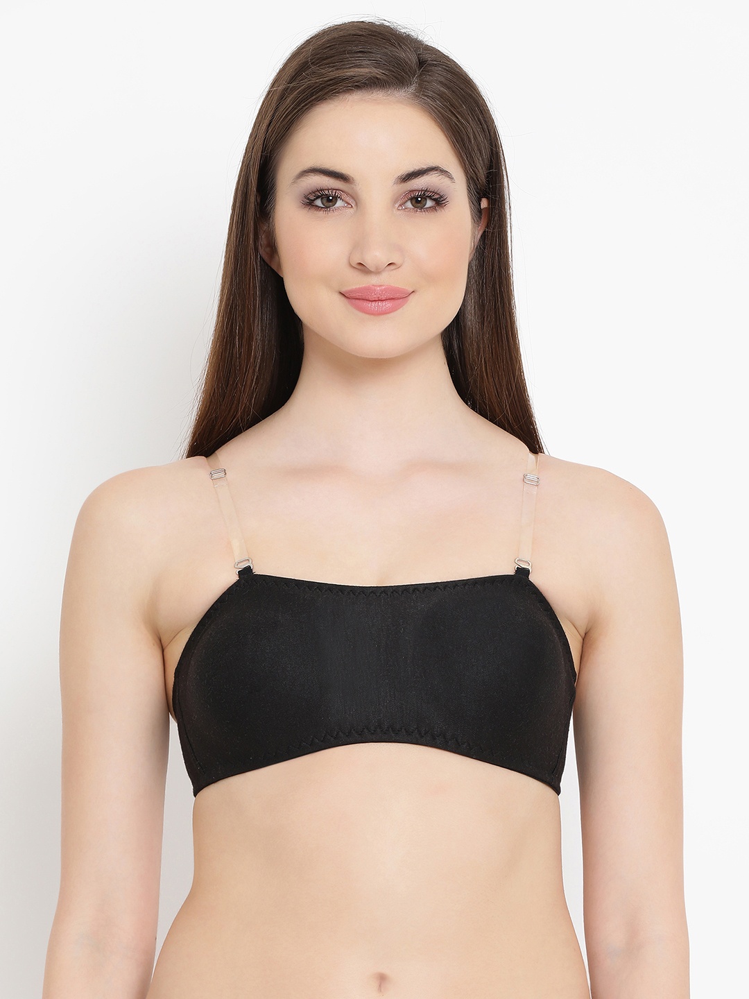 Clovia Non Padded Detachable Transparent Straps Cotton Rich Tube Bra BR0377P1332B, Black
Clovia Non Padded Detachable Transparent Straps Cotton Rich Tube Bra BR0377P1332B, Black