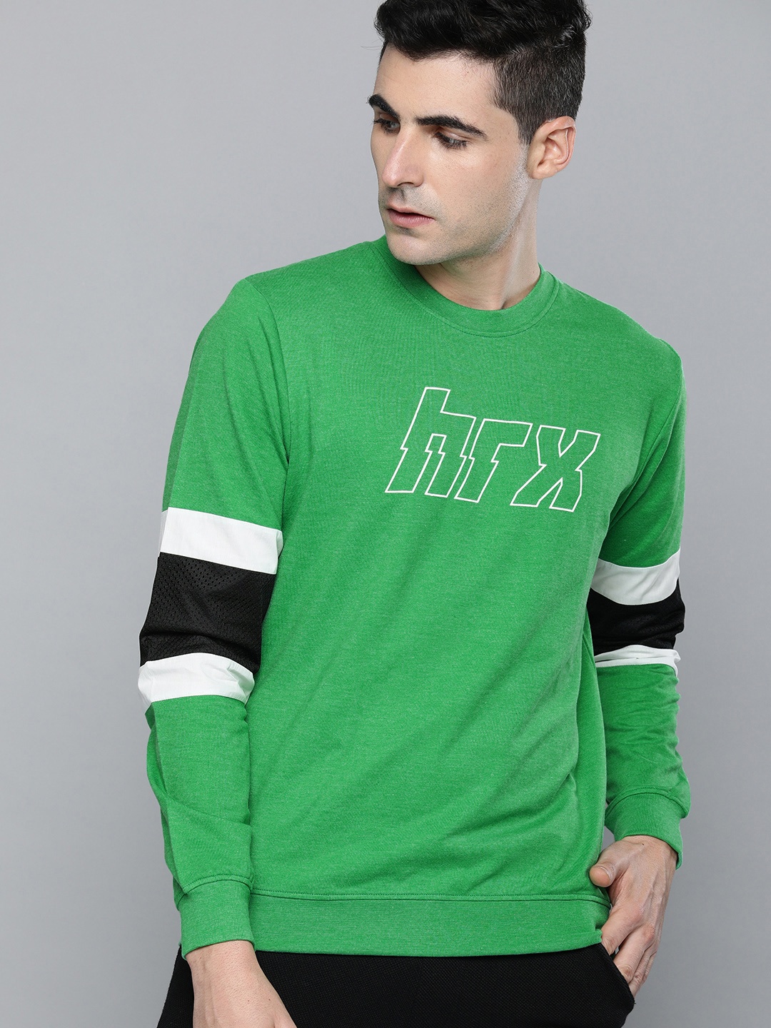 HRX by Hrithik Roshan Men Kelly Green Melange Solid Regular Fit Antimicrobial Bio-Wash Lifestyle Sweatshirt
HRX by Hrithik Roshan Men Kelly Green Melange Solid Regular Fit Antimicrobial Bio-Wash Lifestyle Sweatshirt