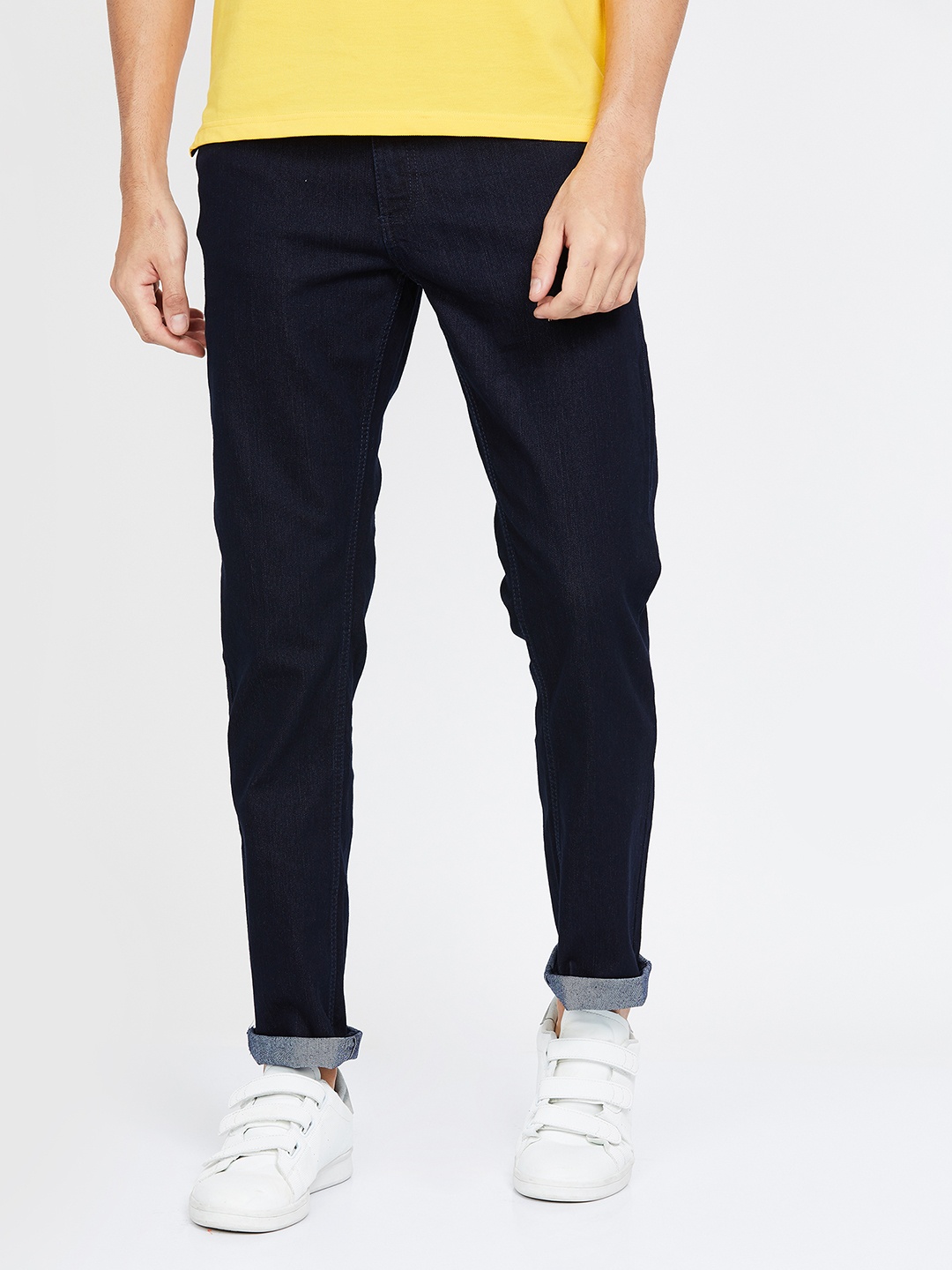 Forca by Lifestyle Men Navy Blue Slim Fit Jeans