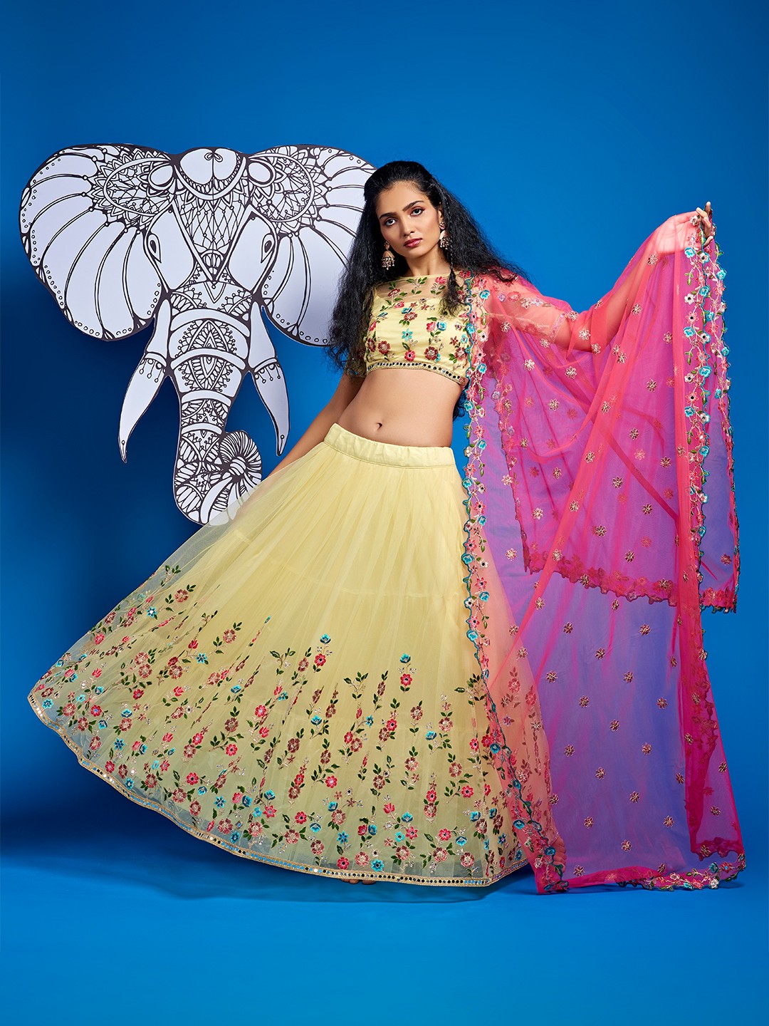 panchhi Yellow & Pink Embroidered Semi-Stitched Lehenga & Unstitched Blouse with Dupatta
panchhi Yellow & Pink Embroidered Semi-Stitched Lehenga & Unstitched Blouse with Dupatta