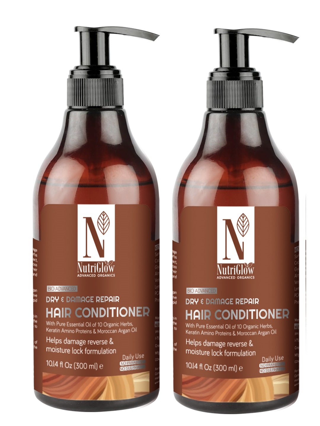 Nutriglow Advanced Organics Pack of 2 Bio Advanced Dry & Damage Repair Hair Conditioner, White
Nutriglow Advanced Organics Pack of 2 Bio Advanced Dry & Damage Repair Hair Conditioner, White