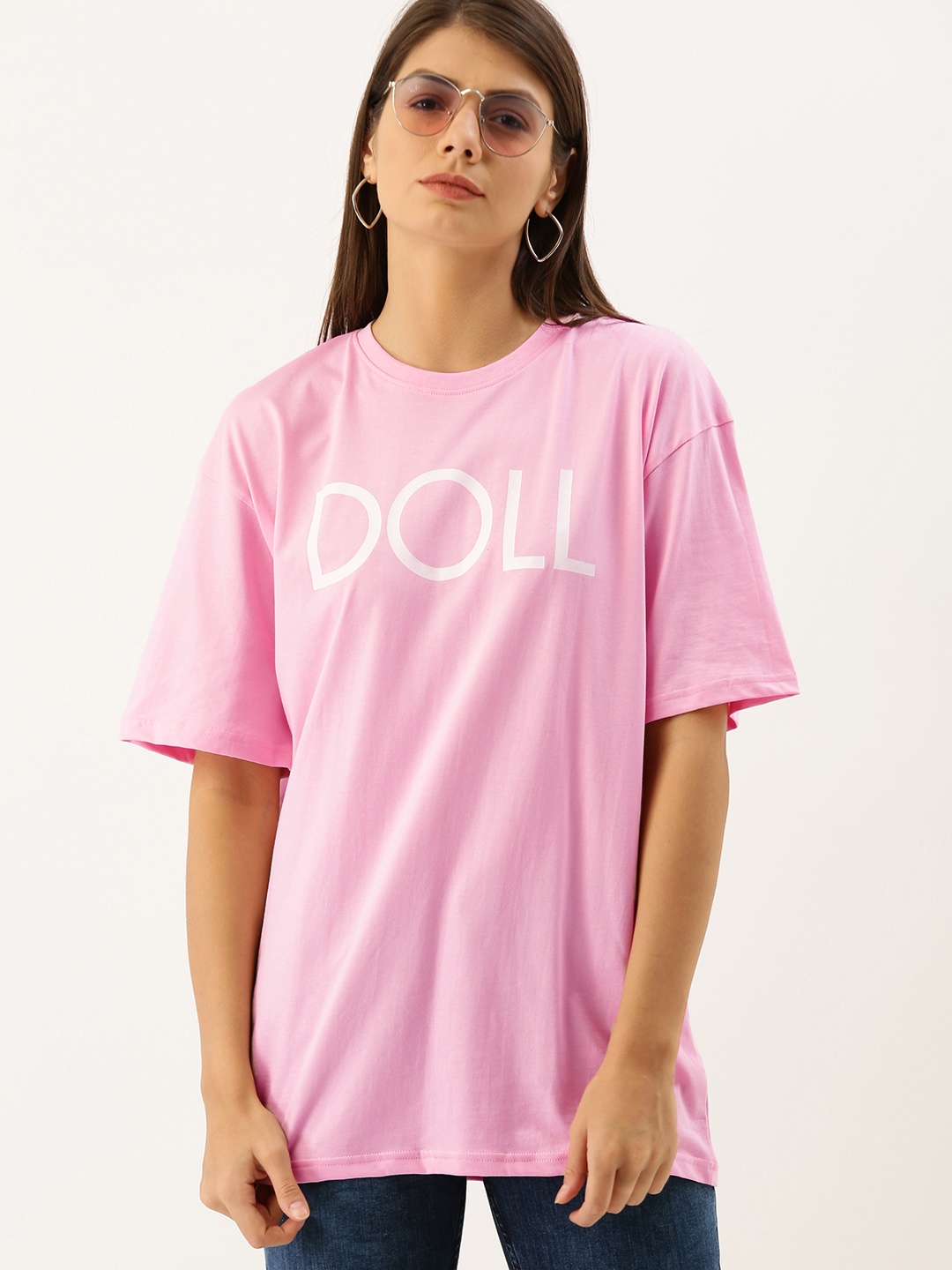 DILLINGER Women Pink Printed Oversized Round Neck Longline Oversized Pure Cotton T-shirt
DILLINGER Women Pink Printed Oversized Round Neck Longline Oversized Pure Cotton T-shirt