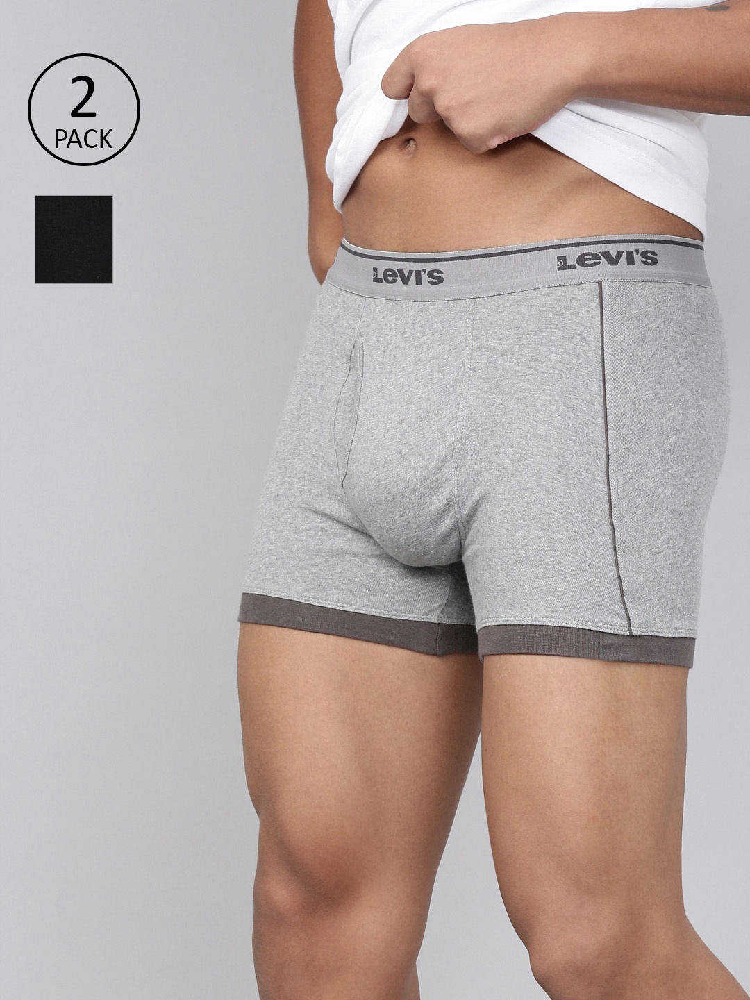 Levis Pack of 2 Smartskin Technology Cotton Contra Boxer Brief with Tag Free Comfort-007, Grey melange
Levis Pack of 2 Smartskin Technology Cotton Contra Boxer Brief with Tag Free Comfort-007, Grey melange