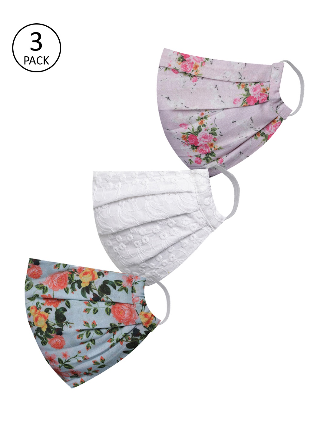 VASTRAMAY Unisex Pack of 3 Pcs Multicoloured Reusable 2-Ply Protective Outdoor Masks, White
VASTRAMAY Unisex Pack of 3 Pcs Multicoloured Reusable 2-Ply Protective Outdoor Masks, White