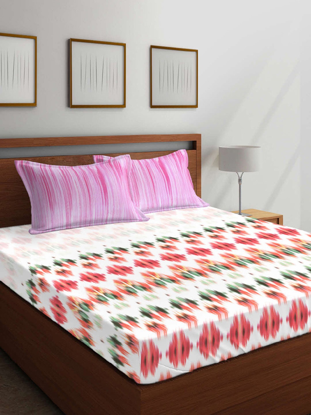 Boutique Living India White & Red Abstract 144 TC Cotton 1 King Bedsheet with 2 Pillow Covers
Boutique Living India White & Red Abstract 144 TC Cotton 1 King Bedsheet with 2 Pillow Covers