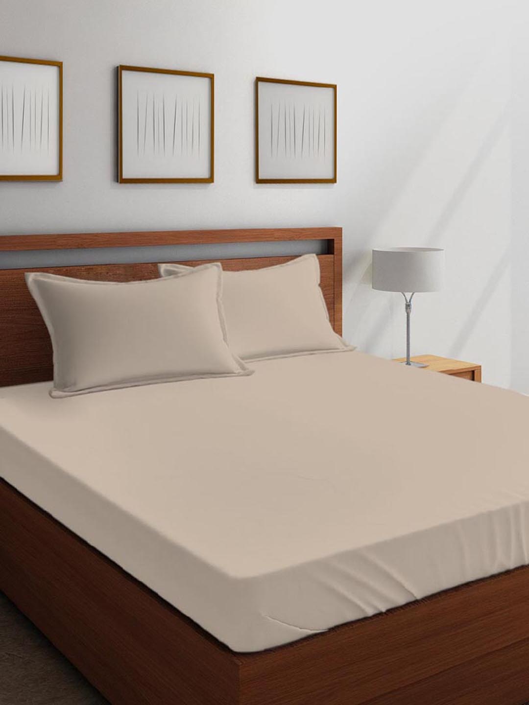 Boutique Living India Beige Solid 300 TC Cotton 1 King Bedsheet with 2 Pillow Covers
Boutique Living India Beige Solid 300 TC Cotton 1 King Bedsheet with 2 Pillow Covers