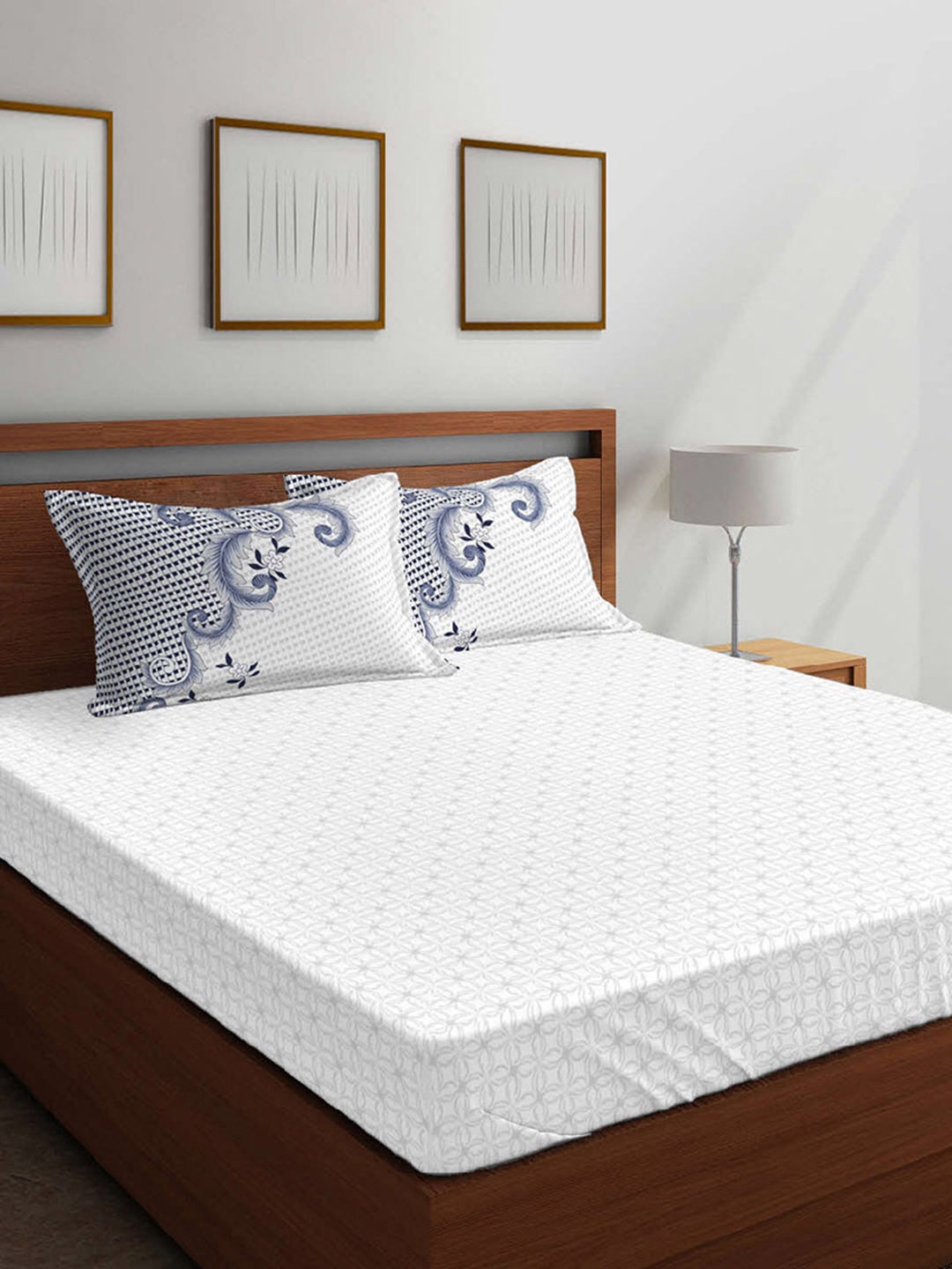 Boutique Living India White & Grey Ethnic Motifs 144 TC Cotton 1 King Bedsheet with 2 Pillow Covers
Boutique Living India White & Grey Ethnic Motifs 144 TC Cotton 1 King Bedsheet with 2 Pillow Covers