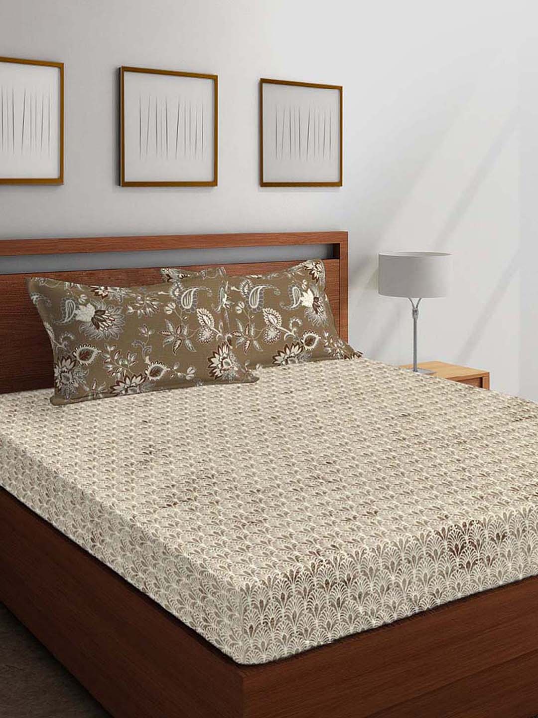 Boutique Living India Brown & Off-White Ethnic Motifs 144 TC Cotton 1 King Bedsheet with 2 Pillow Covers
Boutique Living India Brown & Off-White Ethnic Motifs 144 TC Cotton 1 King Bedsheet with 2 Pillow Covers