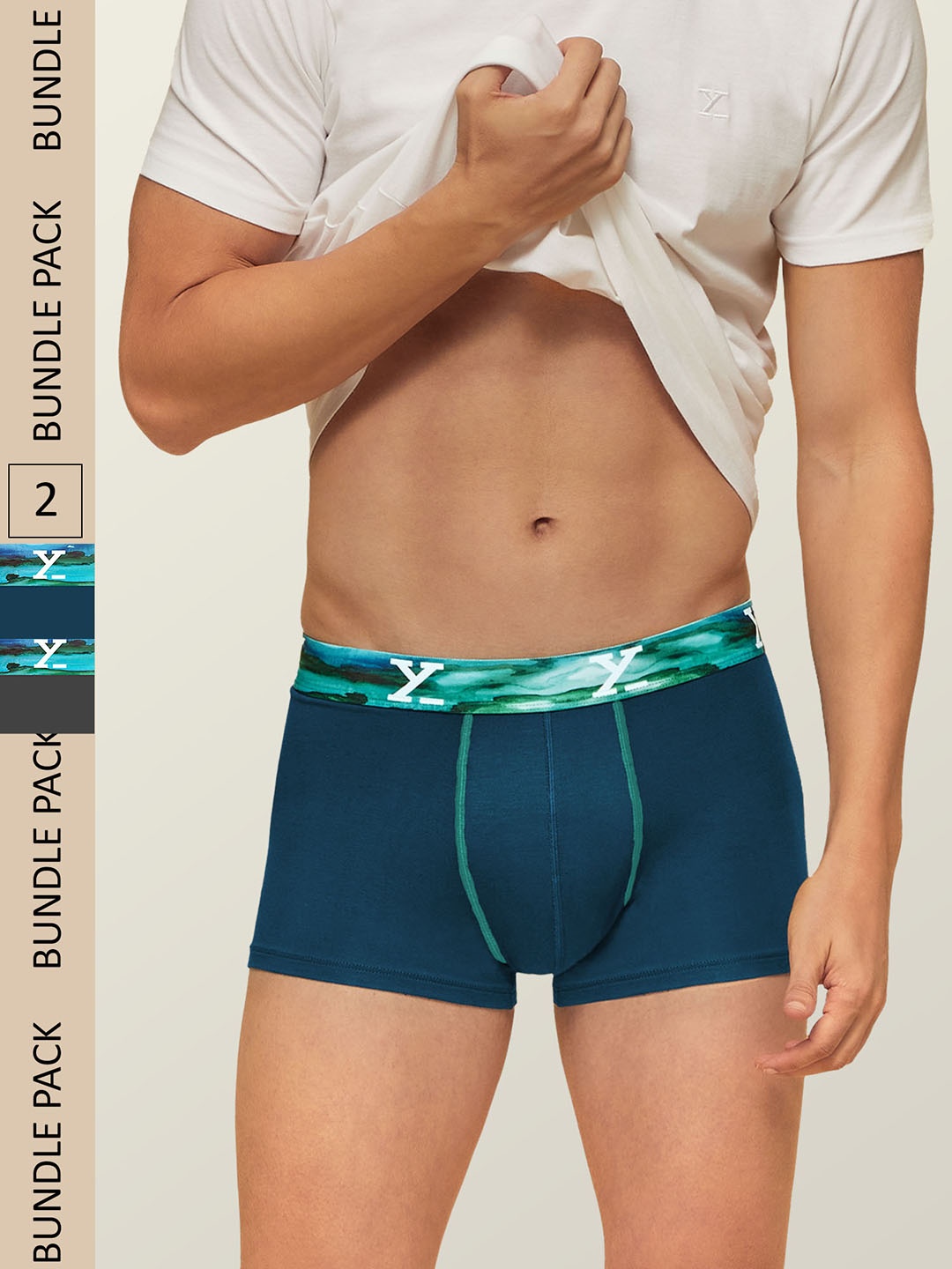 XYXX Men IntelliSoft Antimicrobial Micro Modal Pack of 2 Dynamo Trunks XYTRNK2PCKN107, Blue
XYXX Men IntelliSoft Antimicrobial Micro Modal Pack of 2 Dynamo Trunks XYTRNK2PCKN107, Blue