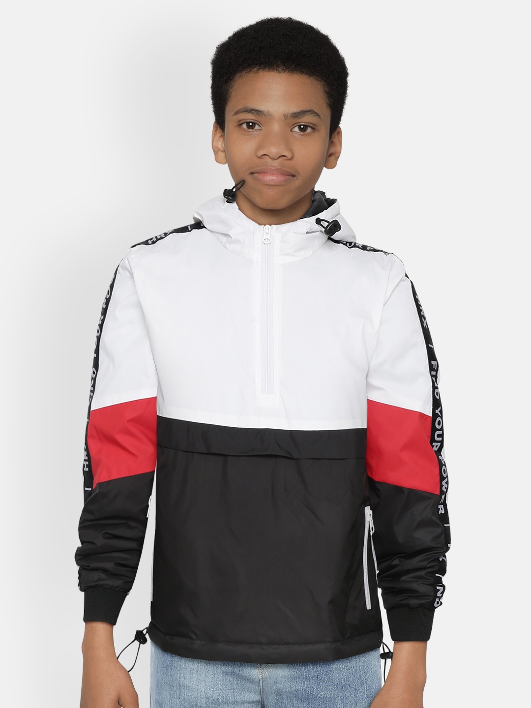HRX by Hrithik Roshan Boys White & Black Rapid-Dry Antimicrobial Lifestyle Jacket
HRX by Hrithik Roshan Boys White & Black Rapid-Dry Antimicrobial Lifestyle Jacket